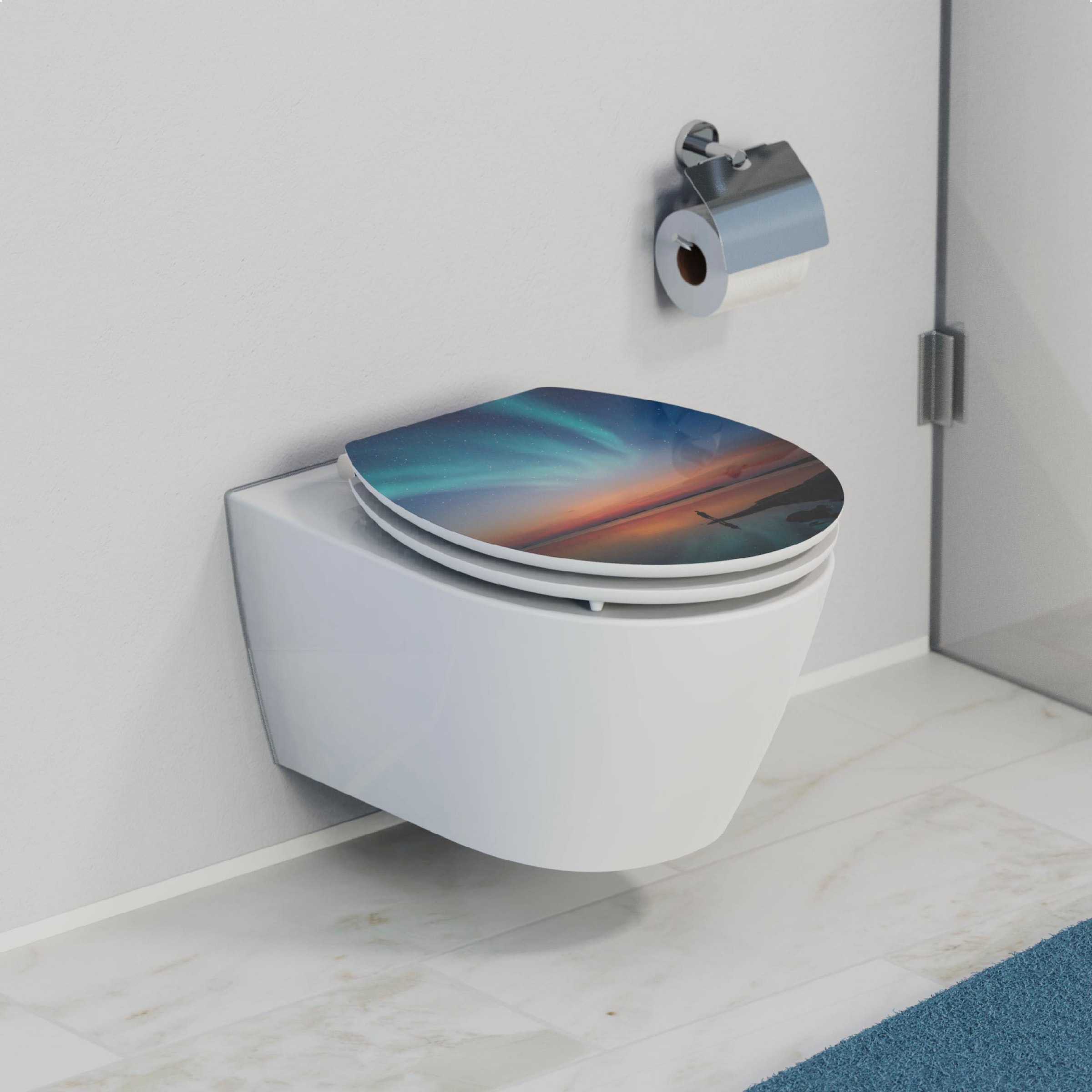 Schütte WC-Sitz »POLAR LIGHTS«, bruchsicher und kratzfest, Absenkautomatik, Standardmaß