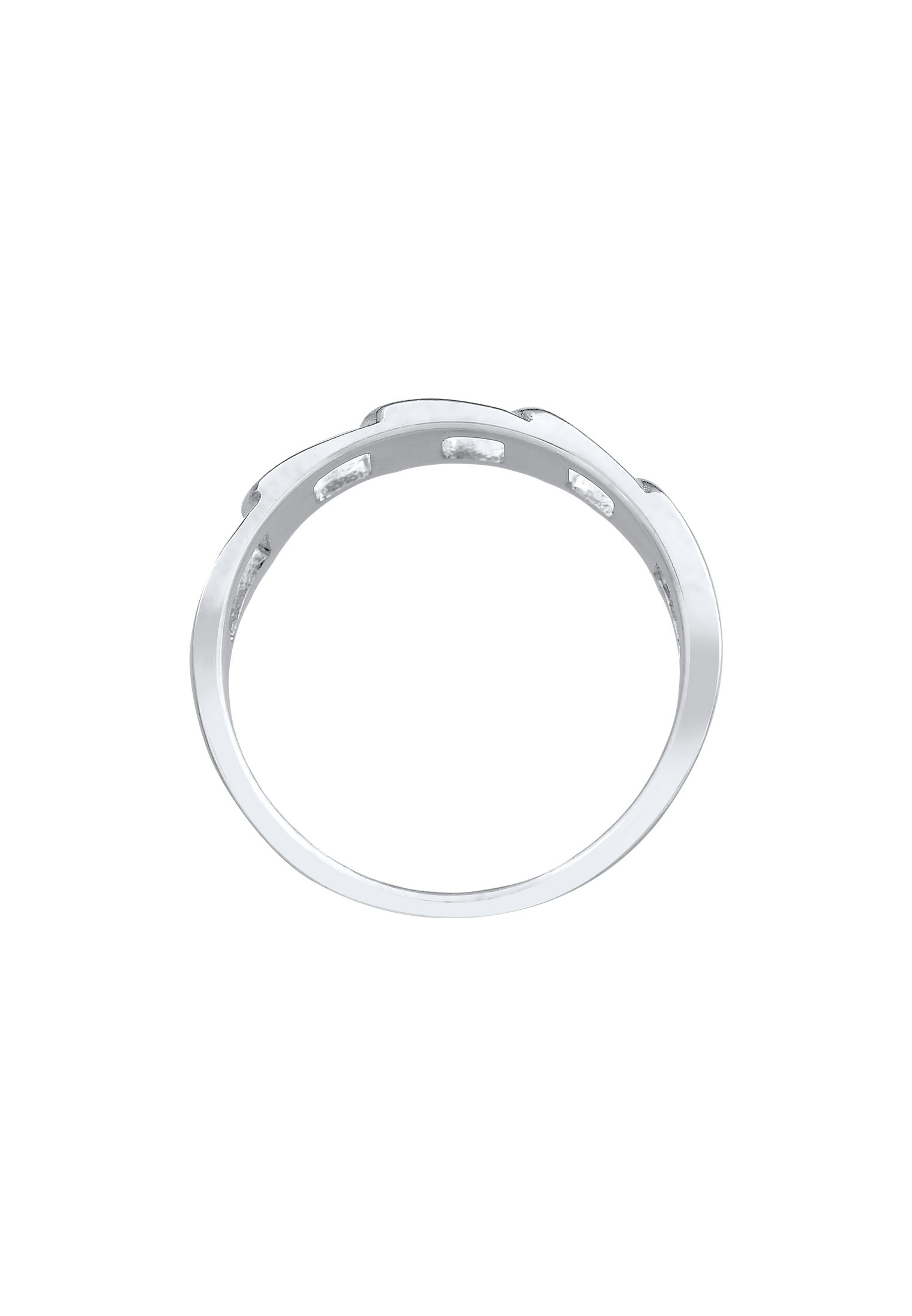 Kuzzoi Silberring »Ring Herren Chunky Chain Glieder Look 925 Silber«