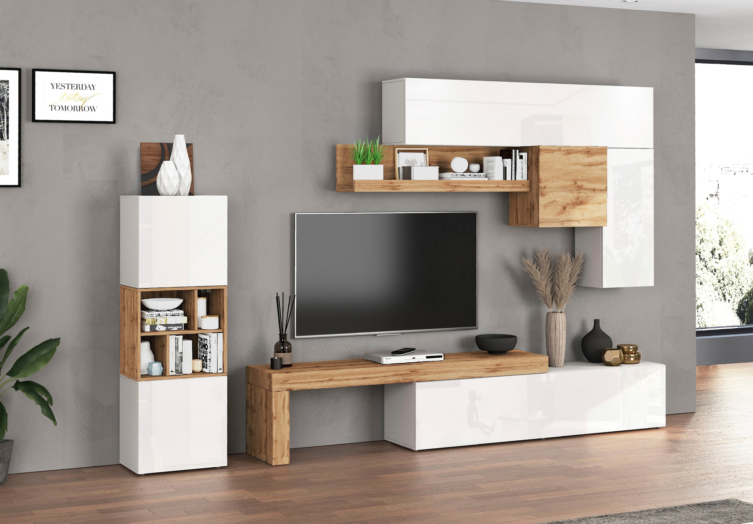 OTTO home Wohnwand »Chronos Wohnwand, Medienwand, 8-er set« Set, 8 Stk. tlg.