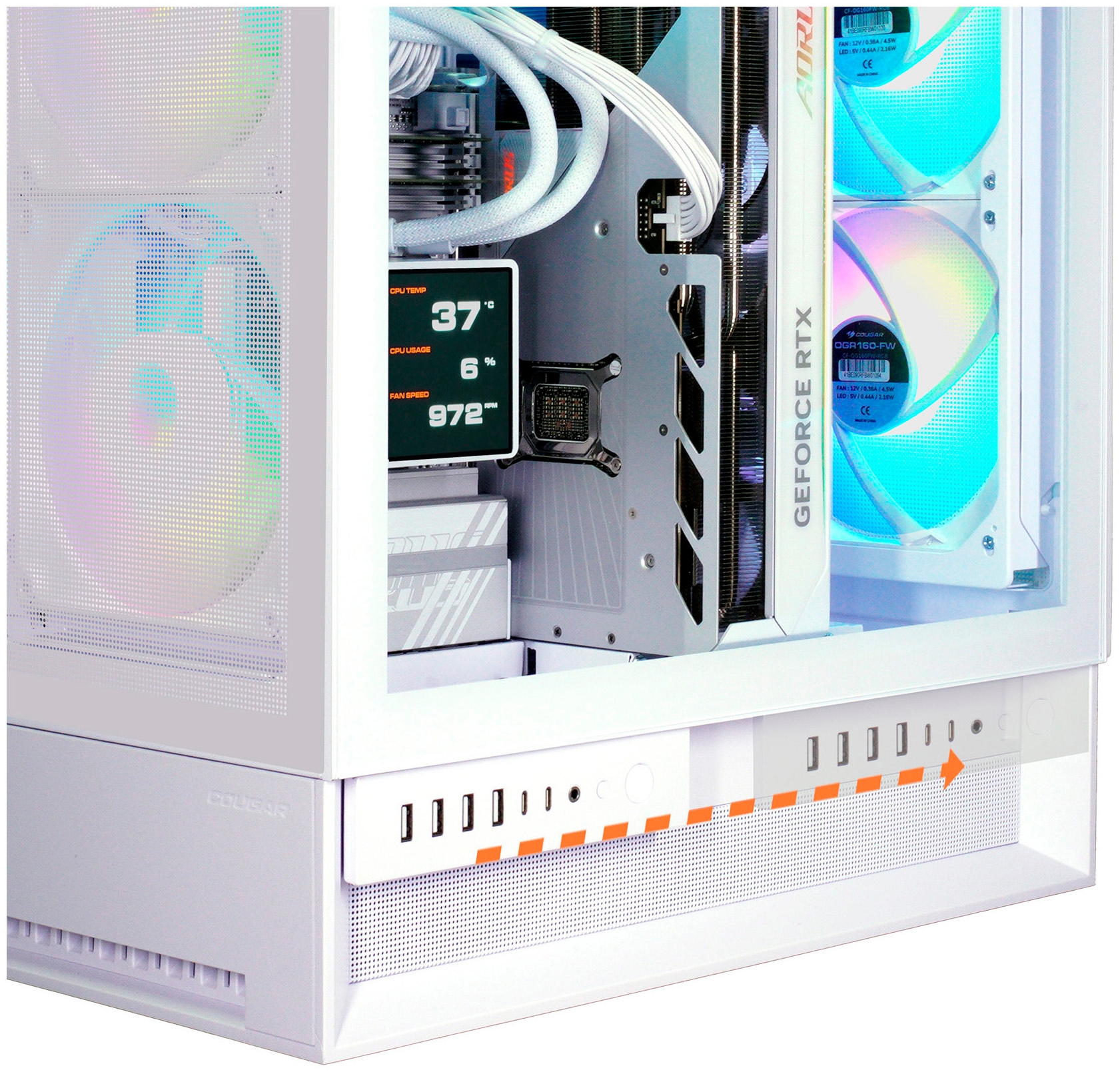 Cougar Gaming-PC »OmnyX« Windows 11, DDR5 RAM, Wasserkühlung