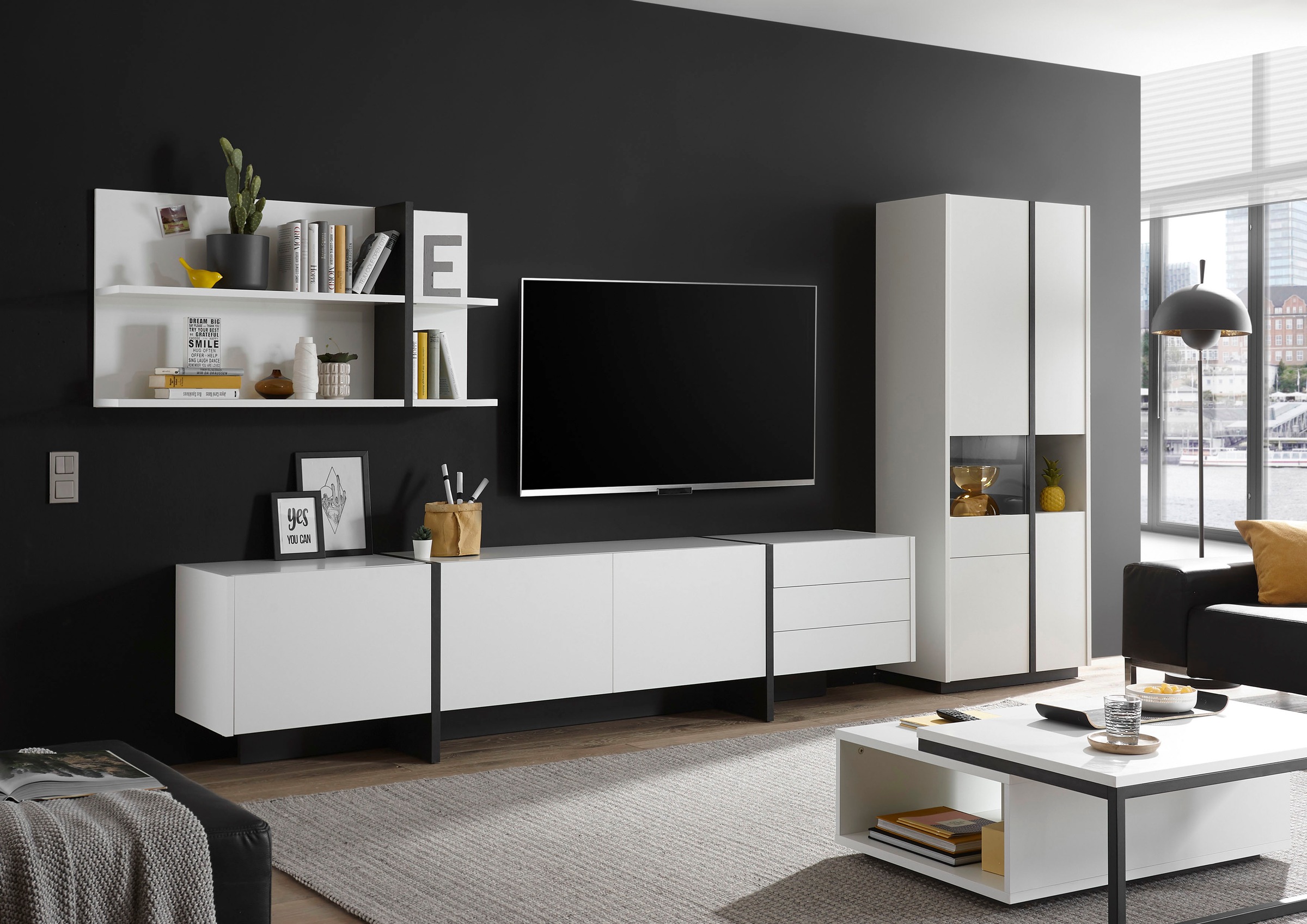 INOSIGN Wohnwand »CAiO«, (Set, 3 tlg.), Breite ca. 370 cm