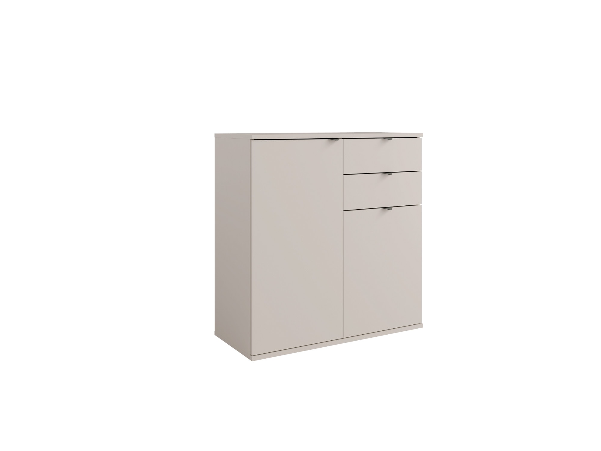 Home affaire Kommode »THALIANA Sideboard mit 2 Türen und 2 Schubladen, Breite 80 cm« Schrank in 3 Farben erhältlich, schwarze Metallgriffe, viel Stauraum