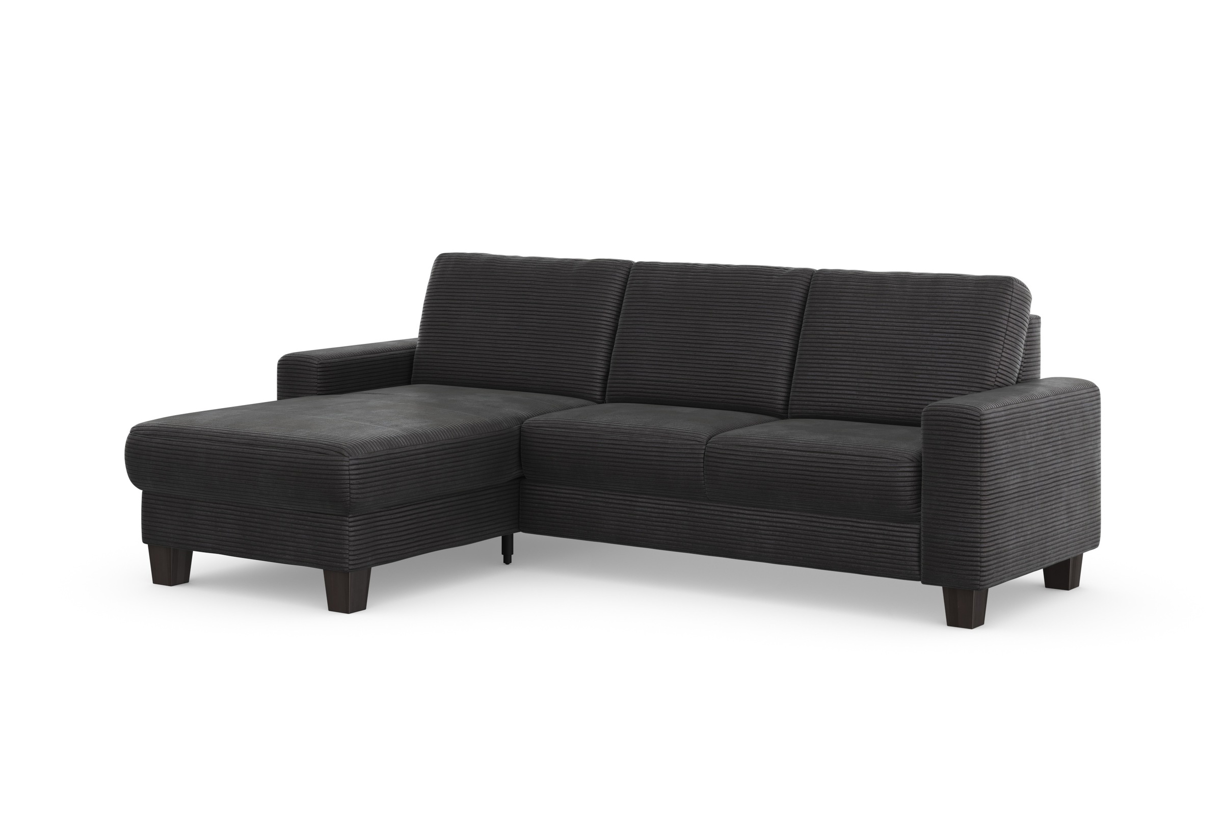 Home affaire Ecksofa »Summer L-Form«, mit Recamiere, mit oder ohne Bettfunktion und Bettkasten, Cord-Bezug