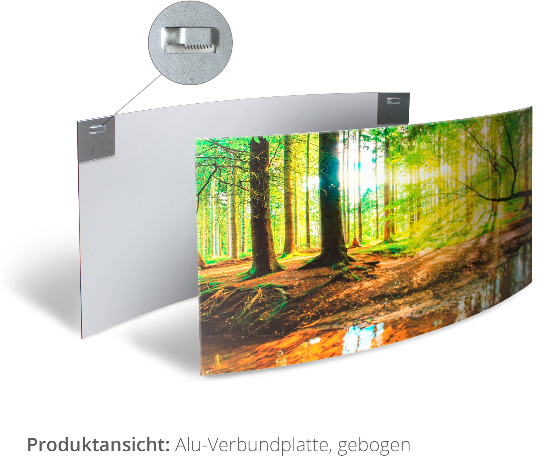 Artland Wandbild »New York Skyline nächtliche Reflektion«, Amerika, (1 St.), 3D Optik gebogen