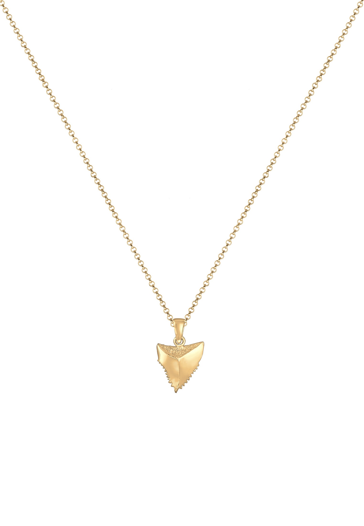 Elli Kette mit Anhänger »Halskette Anhänger Zahn 925 Sterling Silber vergoldet«