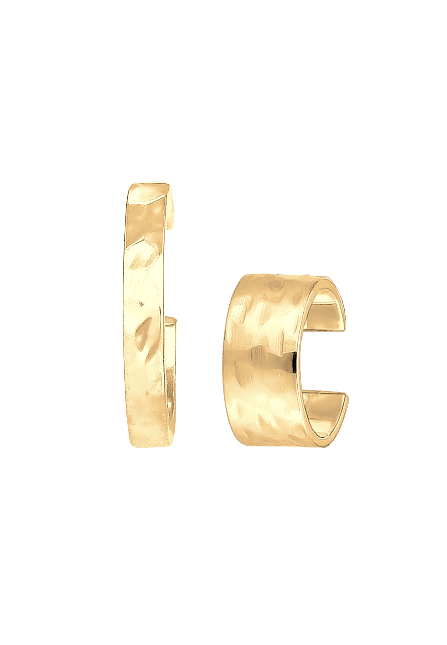 Elli Paar Ohrklemmen »Ohrringe Earcuff Set gehämmert 925 Sterling Silber«
