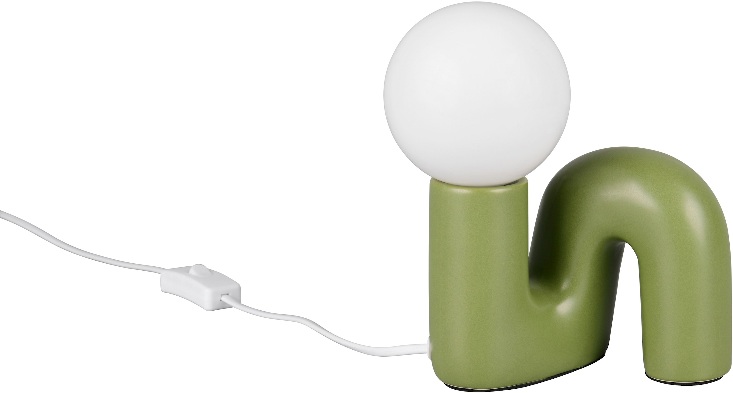 REALITY Leuchten Tischleuchte »QUINN, Keramik Tischlampe m. Glasschirm, Set inkl 2xG9 Leuchtmittel 3W« G9 2 Stk. Warmweiß Design Nachttischlampe, Schreibtischlampe Höhe 22cm, Glas Lampenschirm