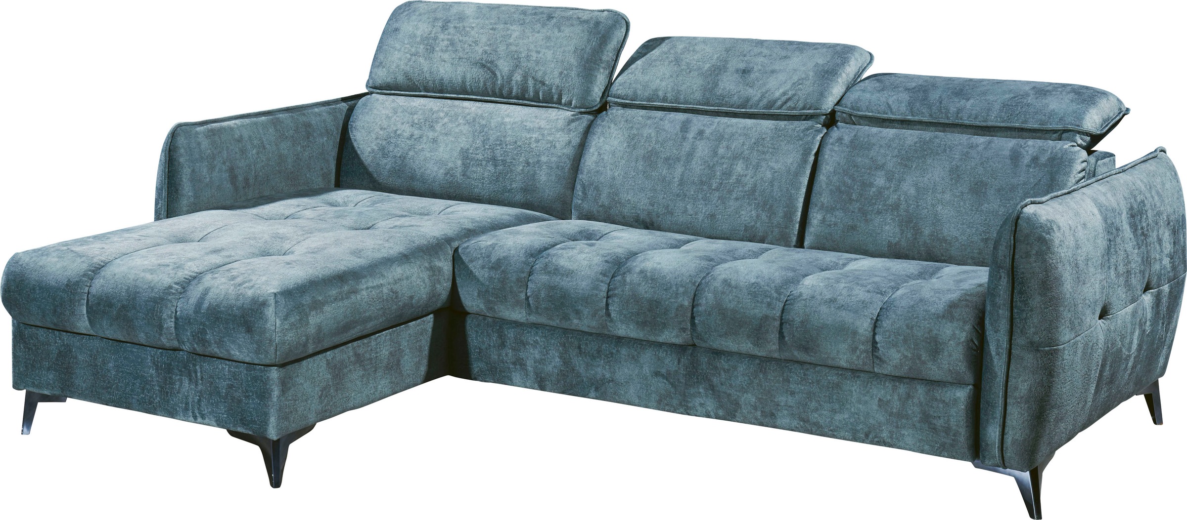 ED EXCITING DESIGN Ecksofa »Togo«, Bettfunktion, Bettkasten, frei im Raum stellbar, Kopfteilverstellung