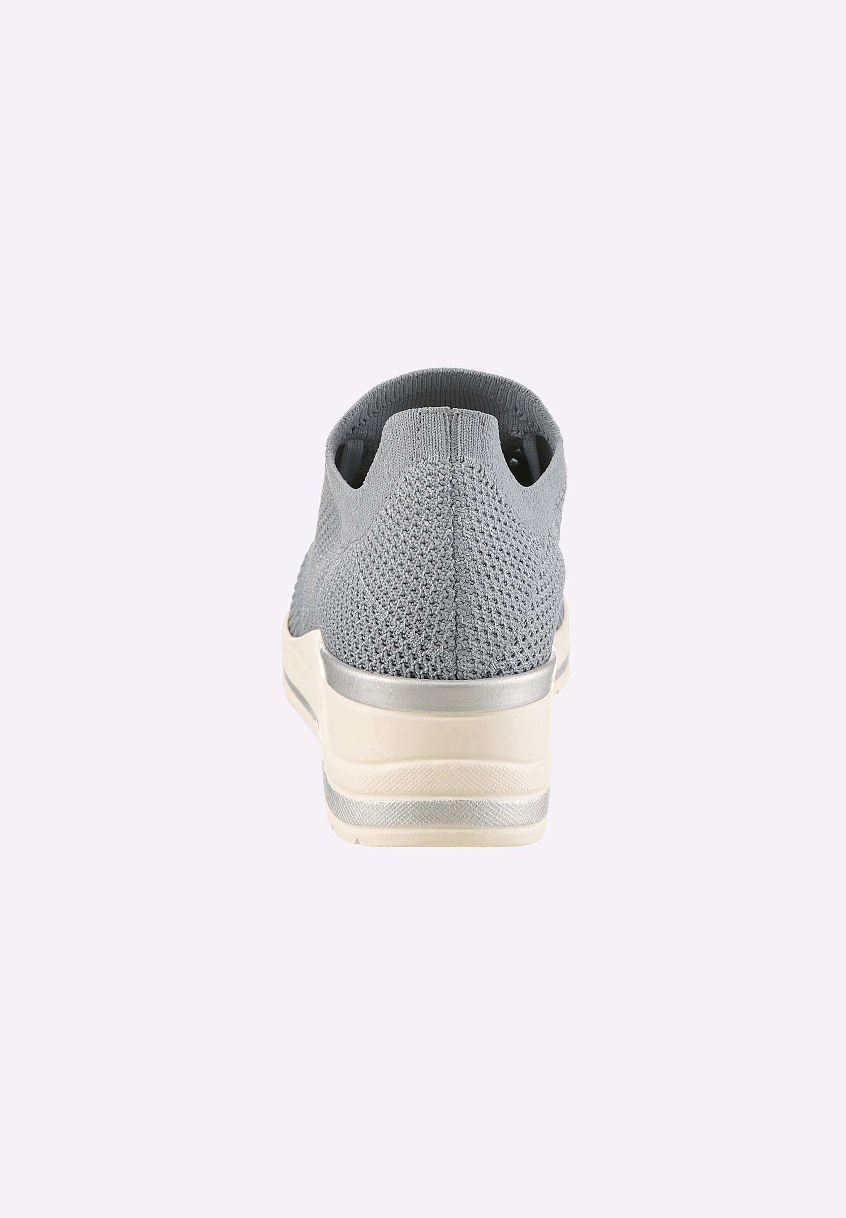 airsoft modern+ Schnürschuh »Sneaker Keilsneaker aus glitzerndem Mesh-Stoff«