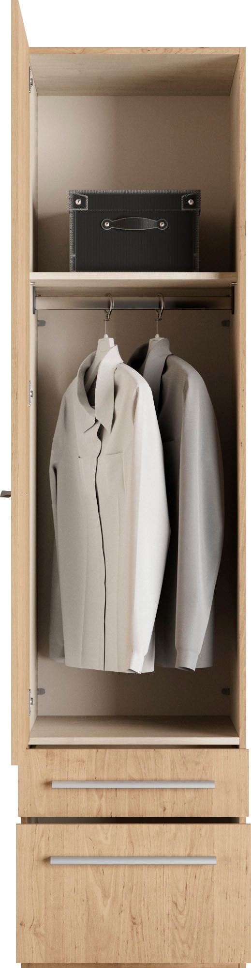 priess Kleiderschrank »Schrank Garderobe Wäscheschrank Barcelona in 5 Breiten«, viel Stauraum, geräumige Schubkästen, mit Spiegel, MADE IN GERMANY