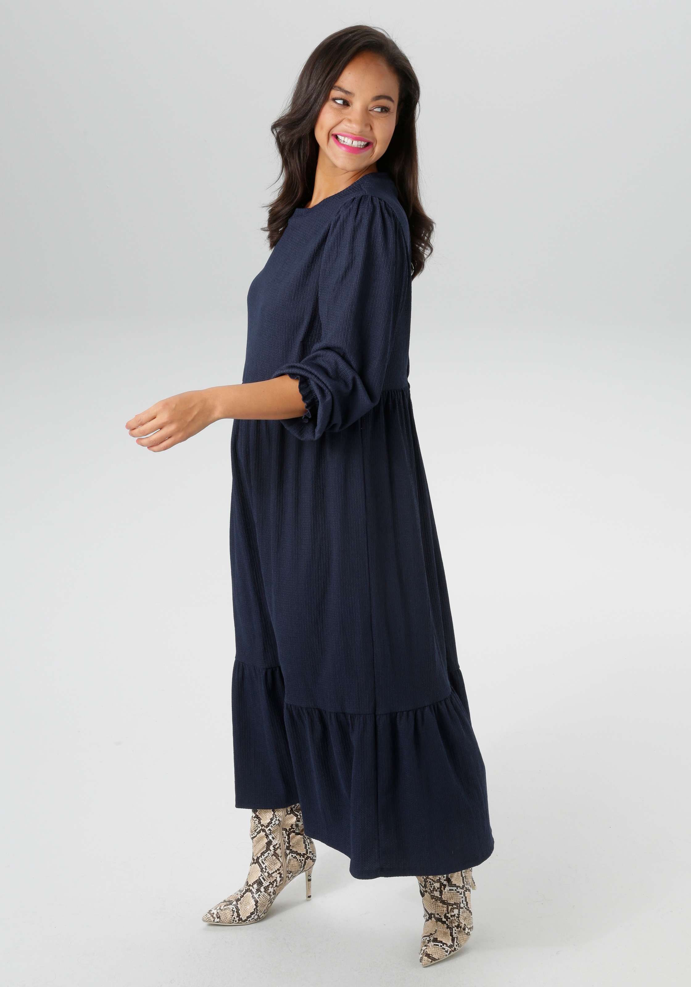 Aniston PLUS Jerseykleid, in trendiger Farbpalette - NEUE KOLLEKTION