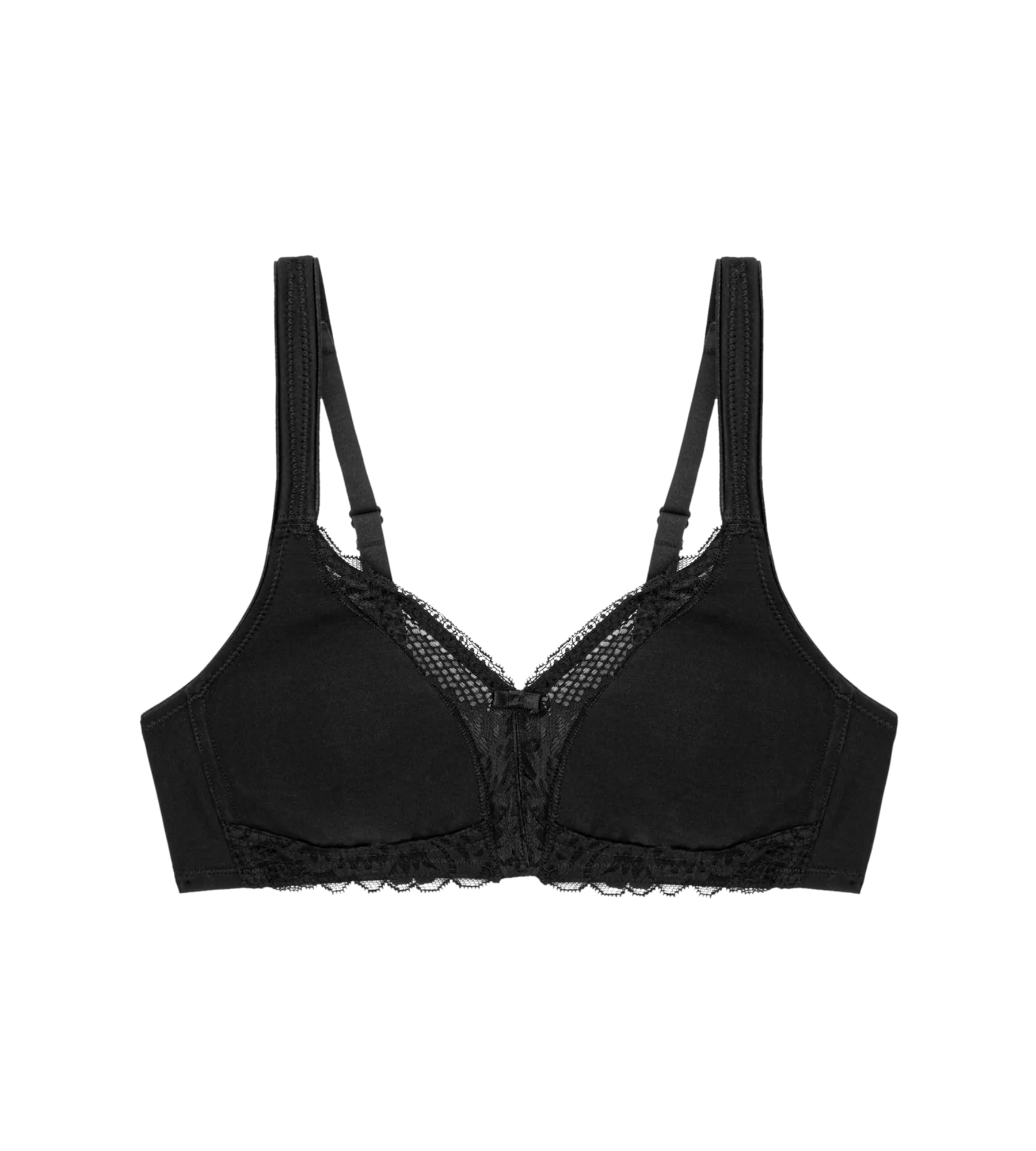 Triumph Bügelloser BH »Modern Lace+Cotton« Spitzeneinsätze, starker Halt ohne Bügel, atmungsaktiv, leicht