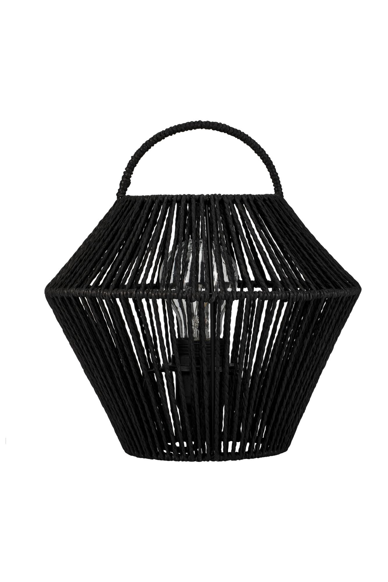 Pauleen Tischleuchte »Boho Shine max20W Schwarz 230V Metall/Rattan«, 1 flammig, Leuchtmittel E27 | ohne Leuchtmittel, E27