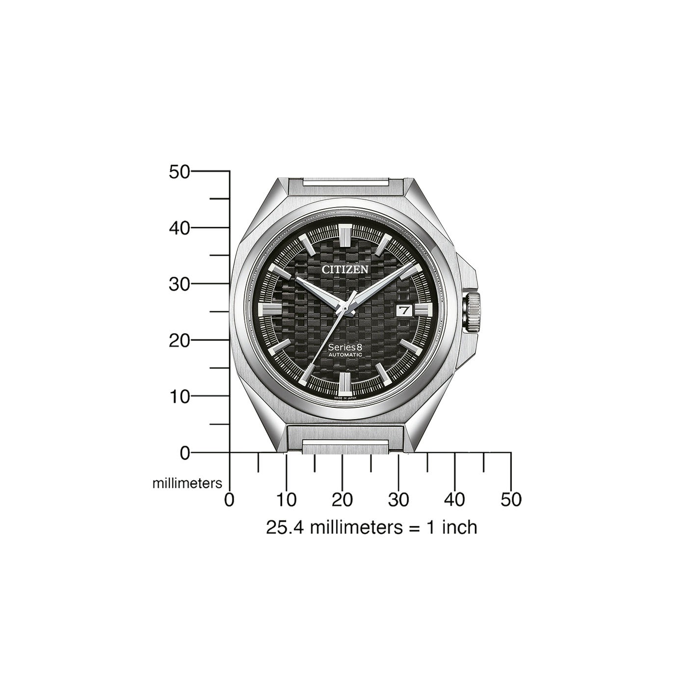 Citizen Automatikuhr »Series 8«, Armbanduhr, Herrenuhr, Mechanische Uhr, Saphirglas, Edelstahlarmband