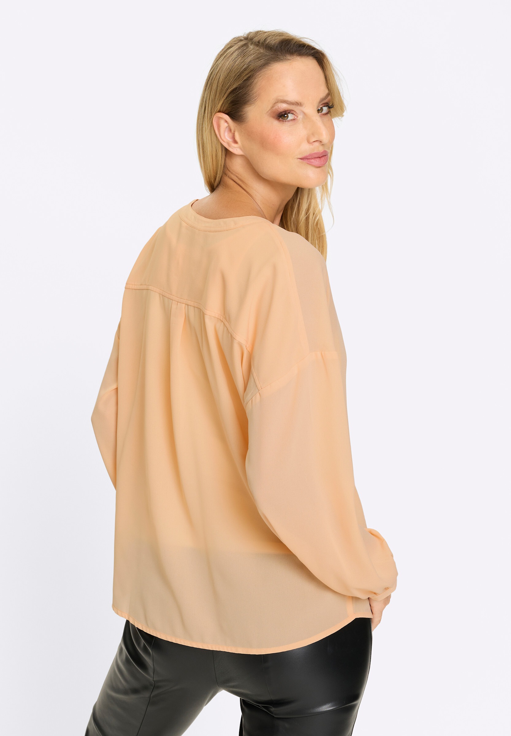 heine Klassische Bluse »Bluse Crêpebluse Ausschnitt mit Bindeband«