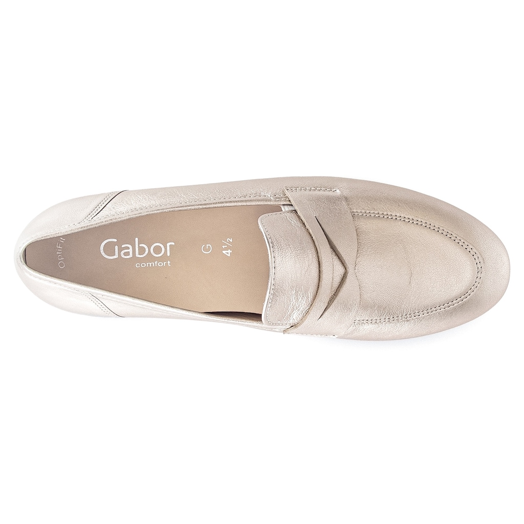 Gabor Loafer »FLORENZ«, Slipper, Festtagsschuh, Schlupfschuh in bequemer Schuhweite G = weit