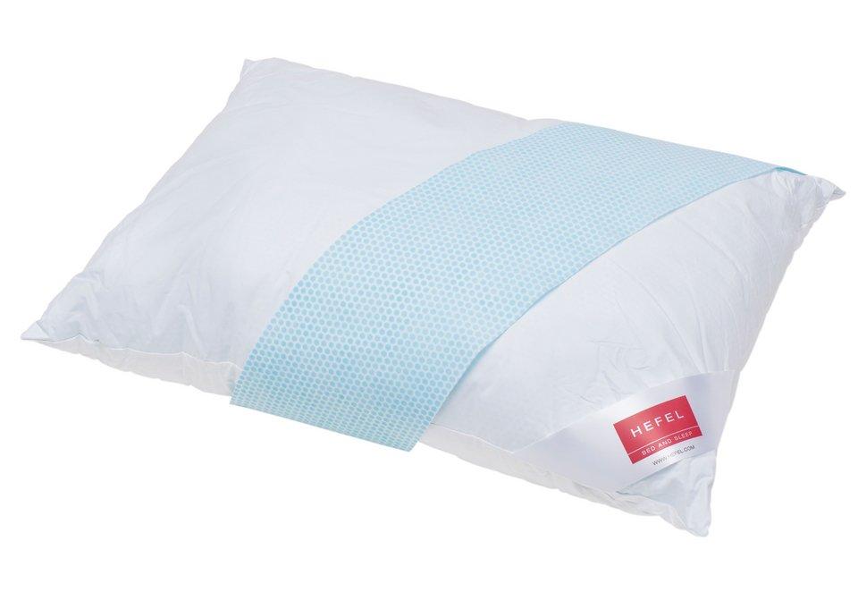 Hefel Kopfkissen »Cool« Füllung: 100Polyester-SoftbauschFaserbaellchen 1 Stk. tlg. in weiß, Größe B/H/L: 60 cm x 80 cm