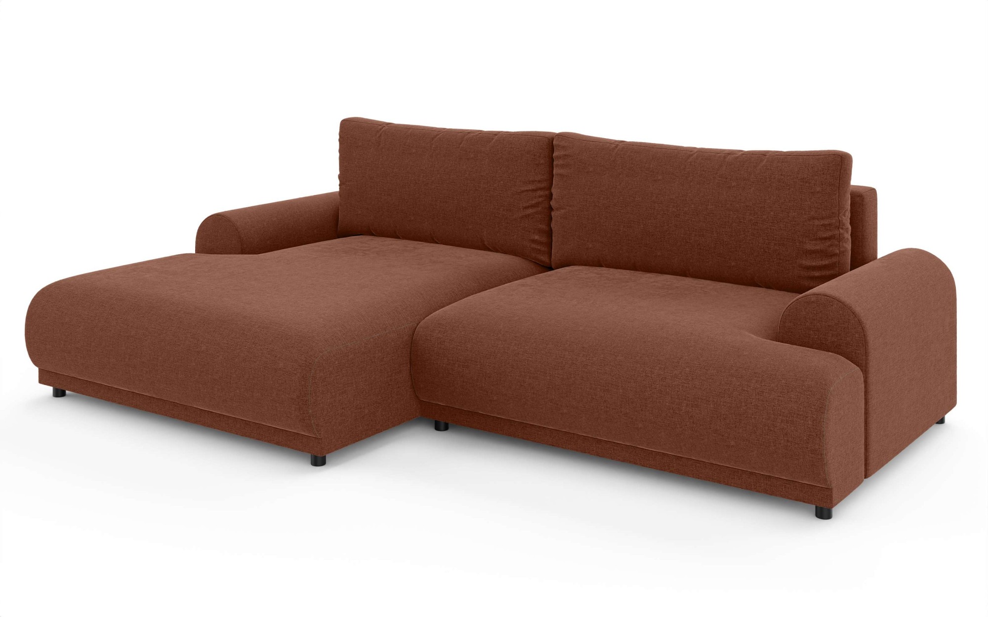 INOSIGN Ecksofa »Marsby, mit Bettfunktion und Bettkasten, Maße: B/H/T 242/65/145 cm«, L-Form mit Wellenunterfederung, Recamiere links oder rechts bestellbar
