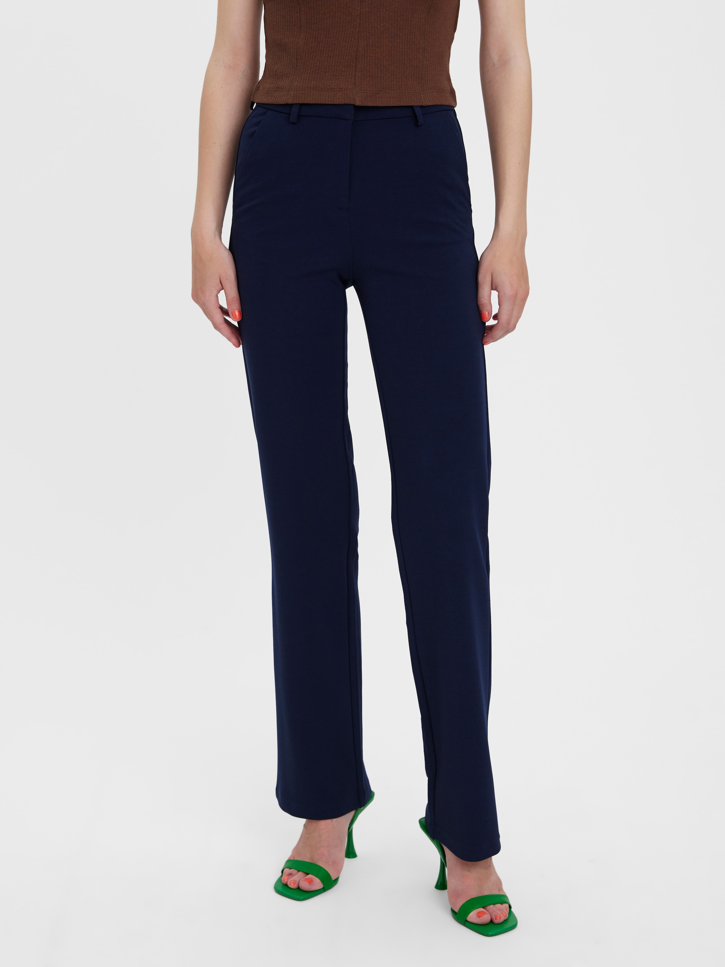 Vero Moda Anzughose »VMZAMIRA MW SLIM STRAIGHT PANT NOOS«  Materialmix