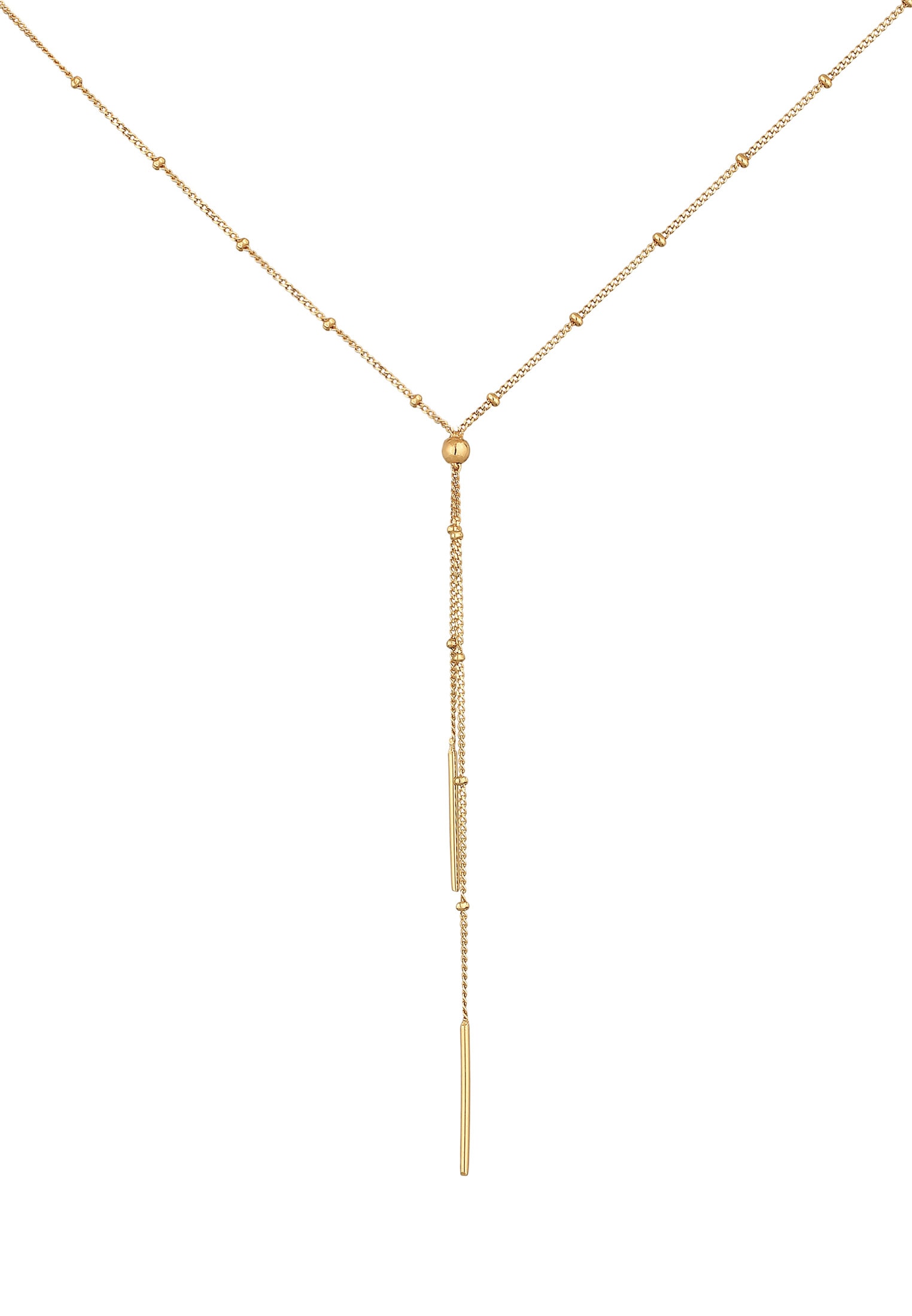 Elli Y-Kette »Halskette Y-Kette Kugel Stab Minimal 925 Silber«