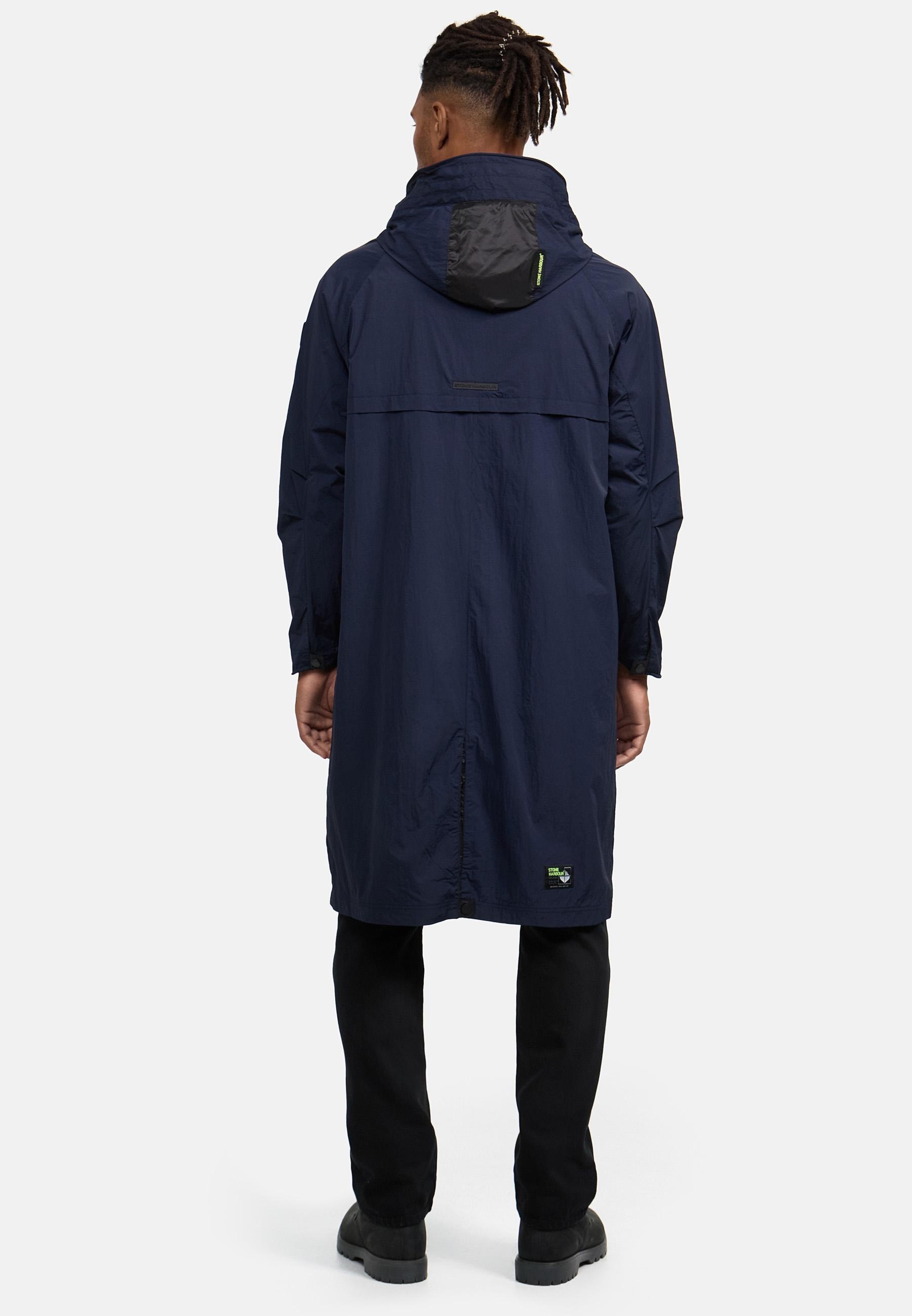 Stone Harbour Regenmantel »Regenmantel Zafaar«, Lange Herren Regenjacke mit Kapuze