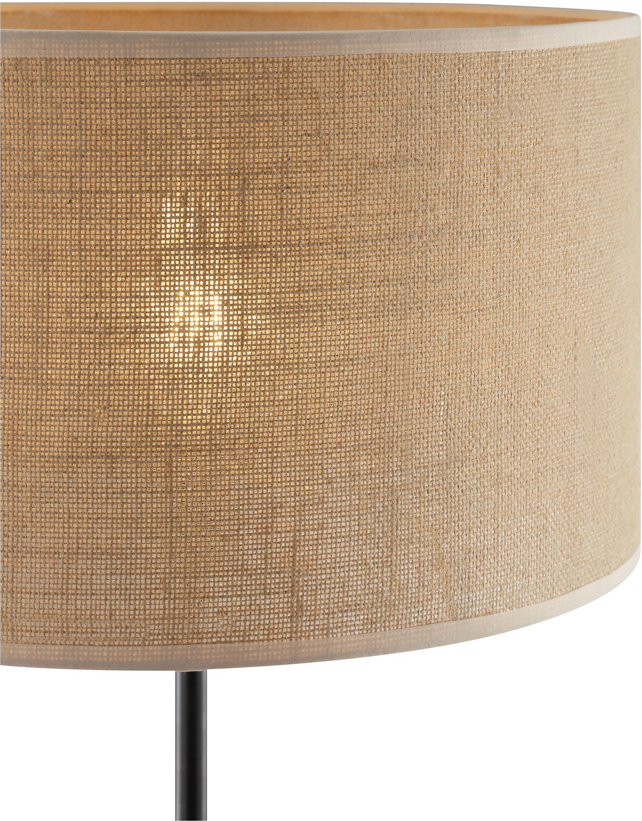 my home Stehlampe »Mindelstetten«, 1 flammig, Leuchtmittel E27 | ohne Leuchtmittel, mit Leinenstoffschirm, Höhe 160 cm, Ø 40 cm