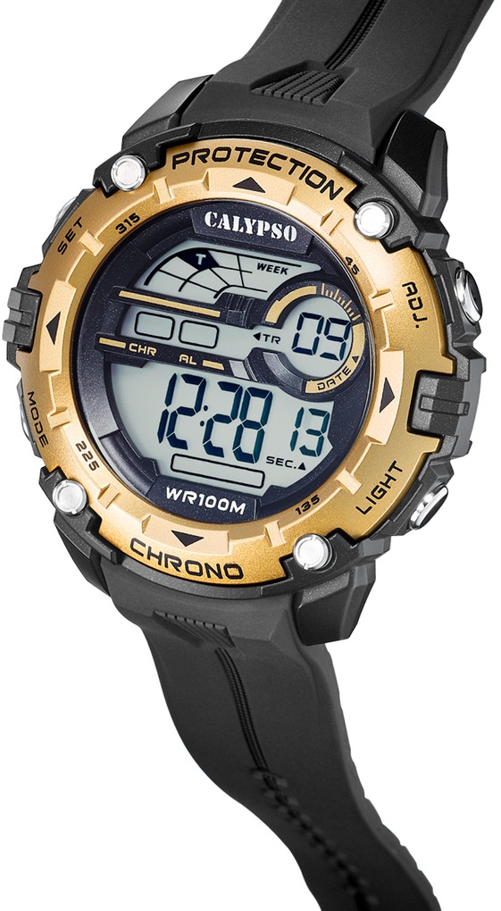 CALYPSO WATCHES Chronograph »Digital For Man«, Armbanduhr, Quarzuhr, Herrenuhr, Datum, Digitalanzeige, Stoppfunktion