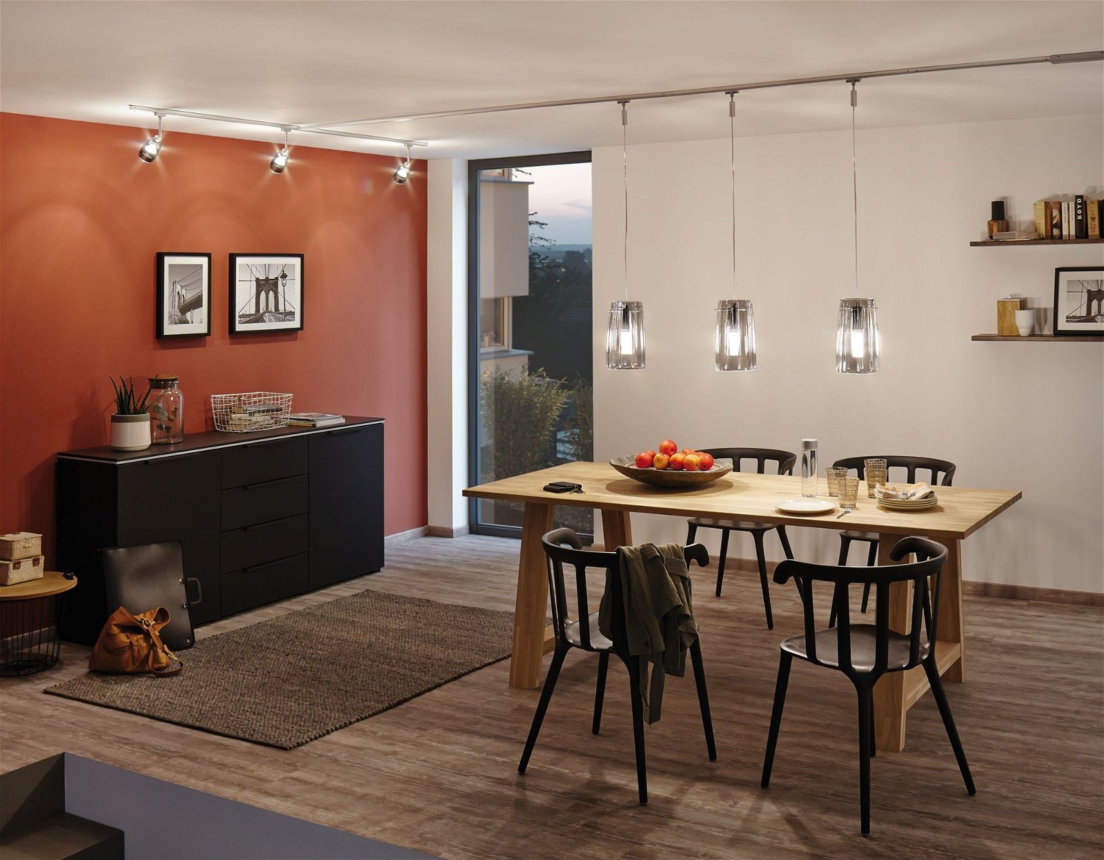 Paulmann Schienensystem-Sets »URail Schirm Drio 2Easy 152mm Rauchglas« E27 1 Stk.