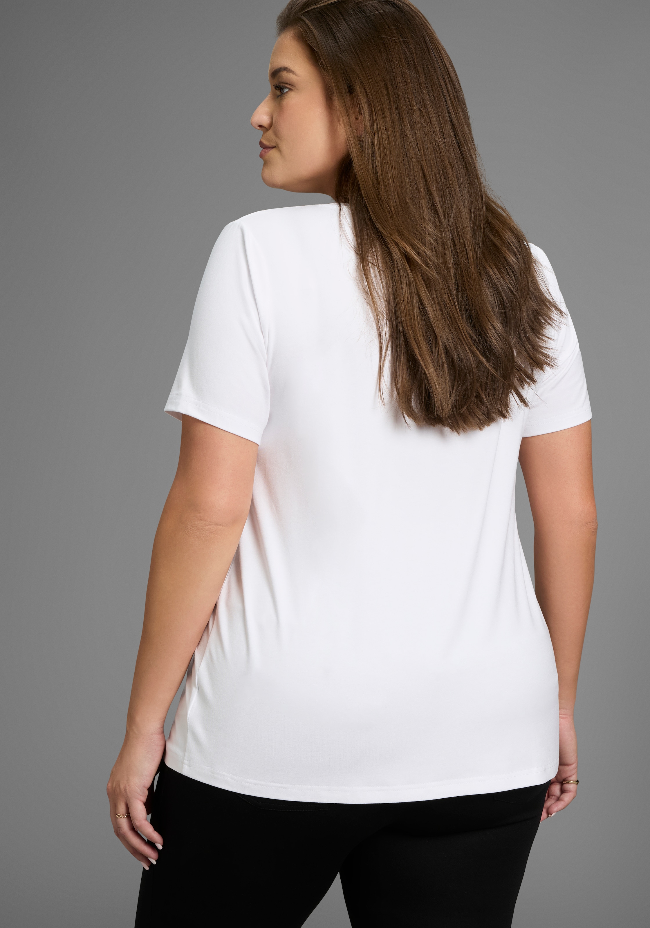 Laura Scott CURVE T-Shirt, mit V-Ausschnitt - GROSSE GRÖSSE