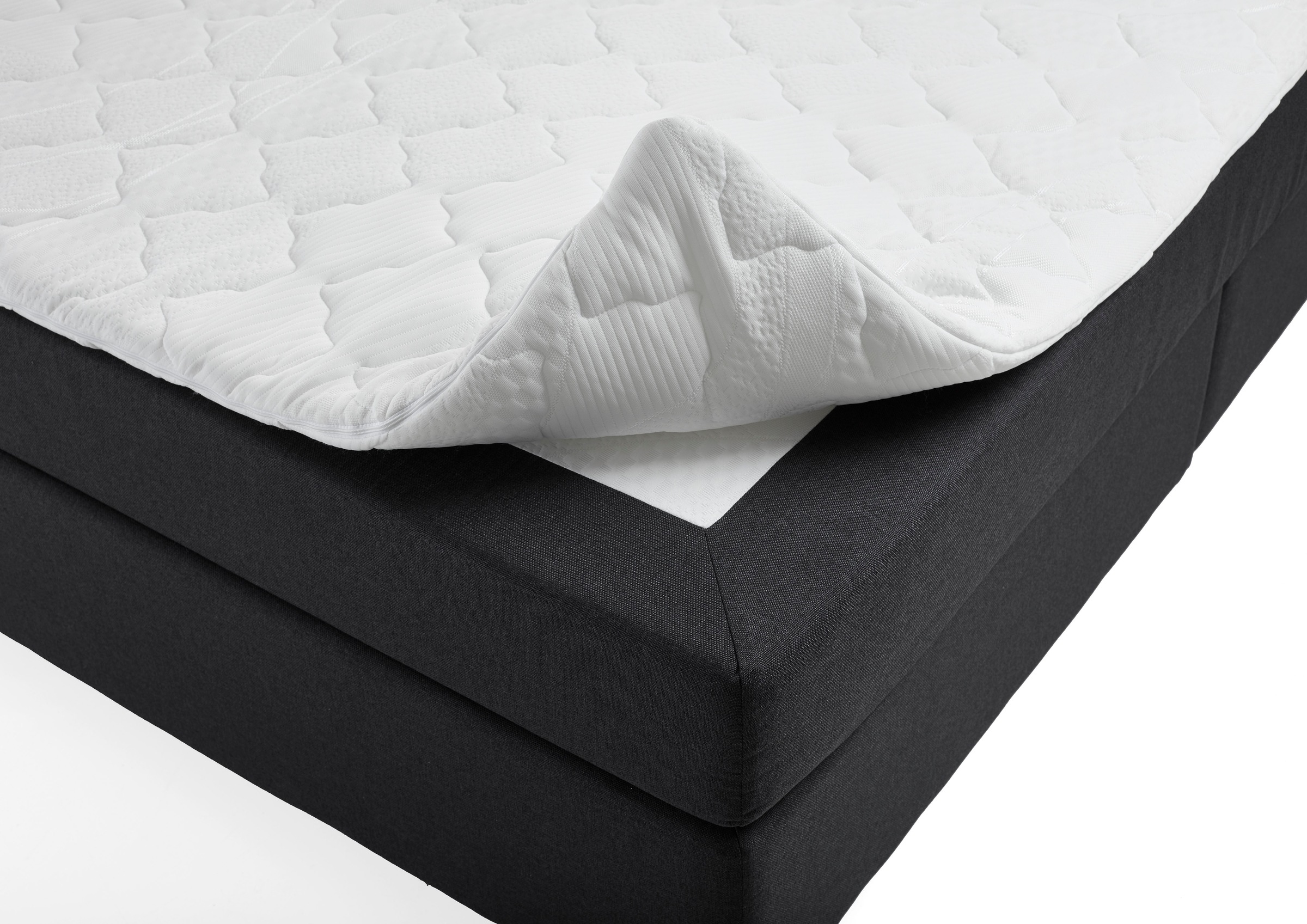 ATLANTIC home collection Boxbett »Helen« Tonnentaschenfederkern-Matratze und Topper, wahlweise mit Bettkasten