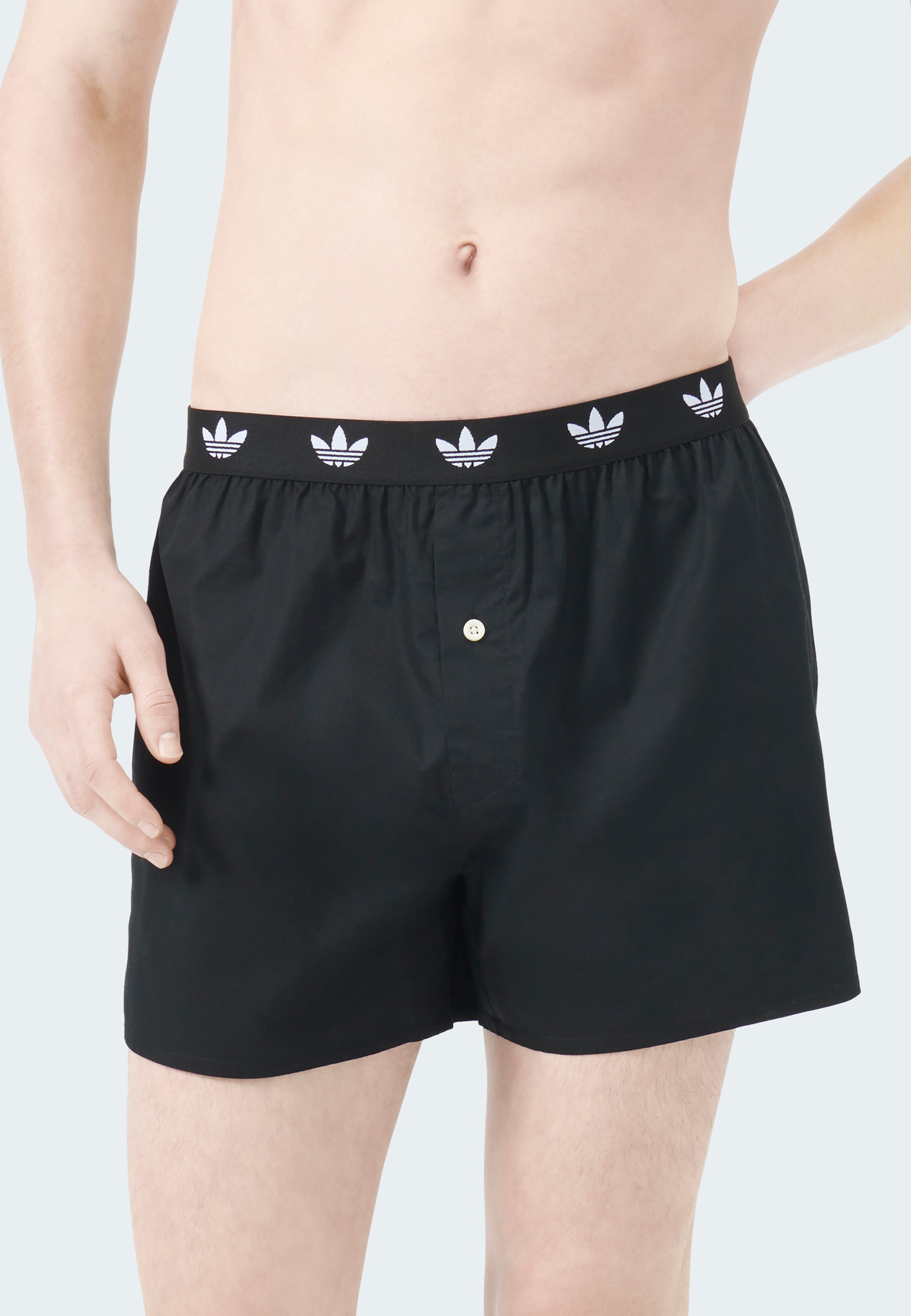 adidas Originals Webboxer »Comfort Cotton Woven« 2er Pack,  Baumwolle, weit, elastischer Bund, Eingriff mit Knopf