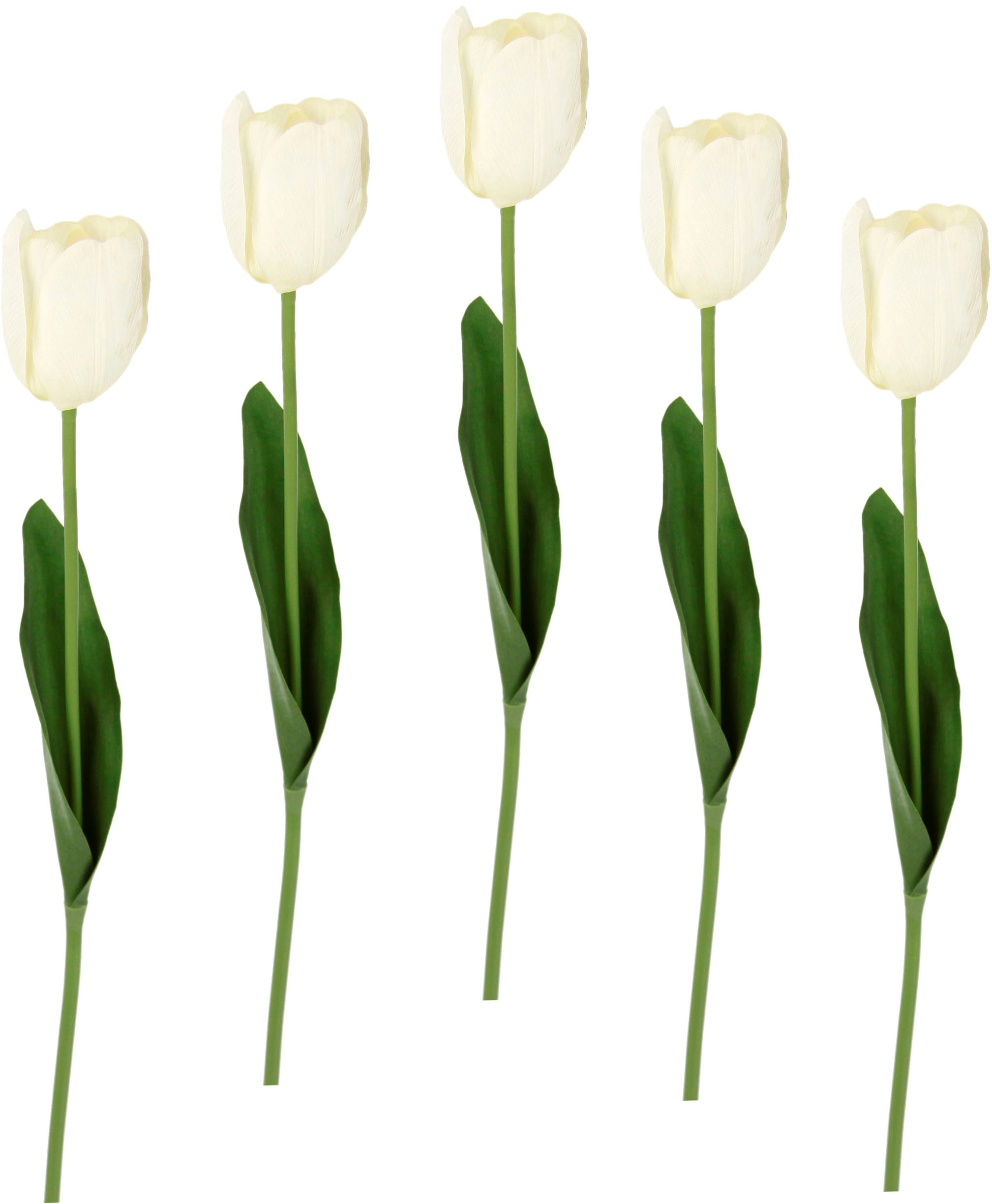 I.GE.A. Kunstblume »Real Touch Tulpen«, (5 St.), 5er Set künstliche Tulpenknospen, Kunstblumen, Stielblume