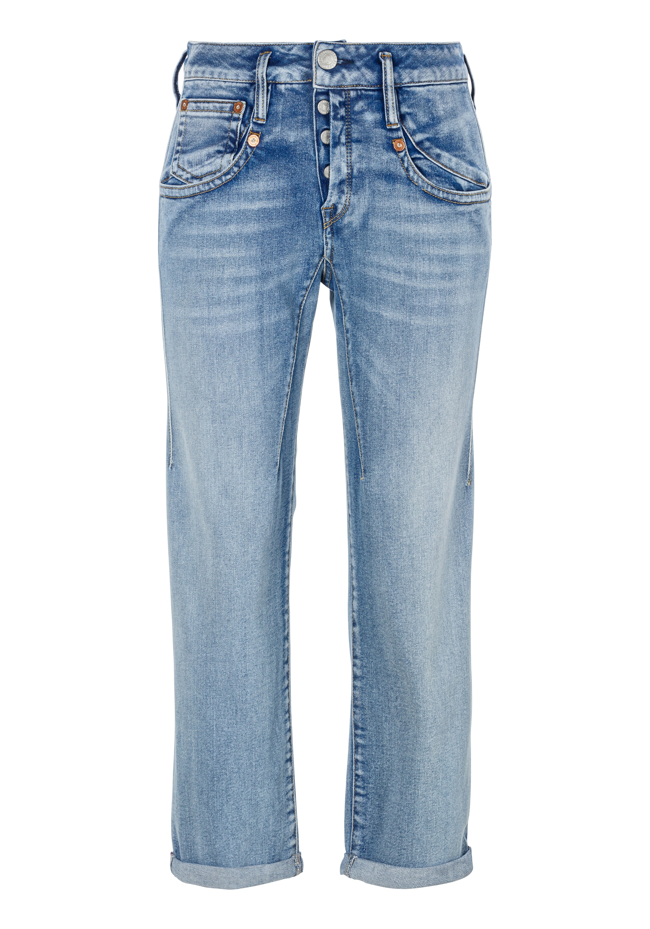 Herrlicher 7/8-Jeans »Shyra Tap Recycled Denim«, mit Abnähern vorn