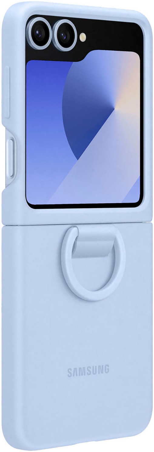 Samsung Backcover »Silicone Case with Ring für Galaxy Flip6« Smartphones Backcover, Schutzhülle, Handyschutzhülle, Case, Schutzcase, stoßfest