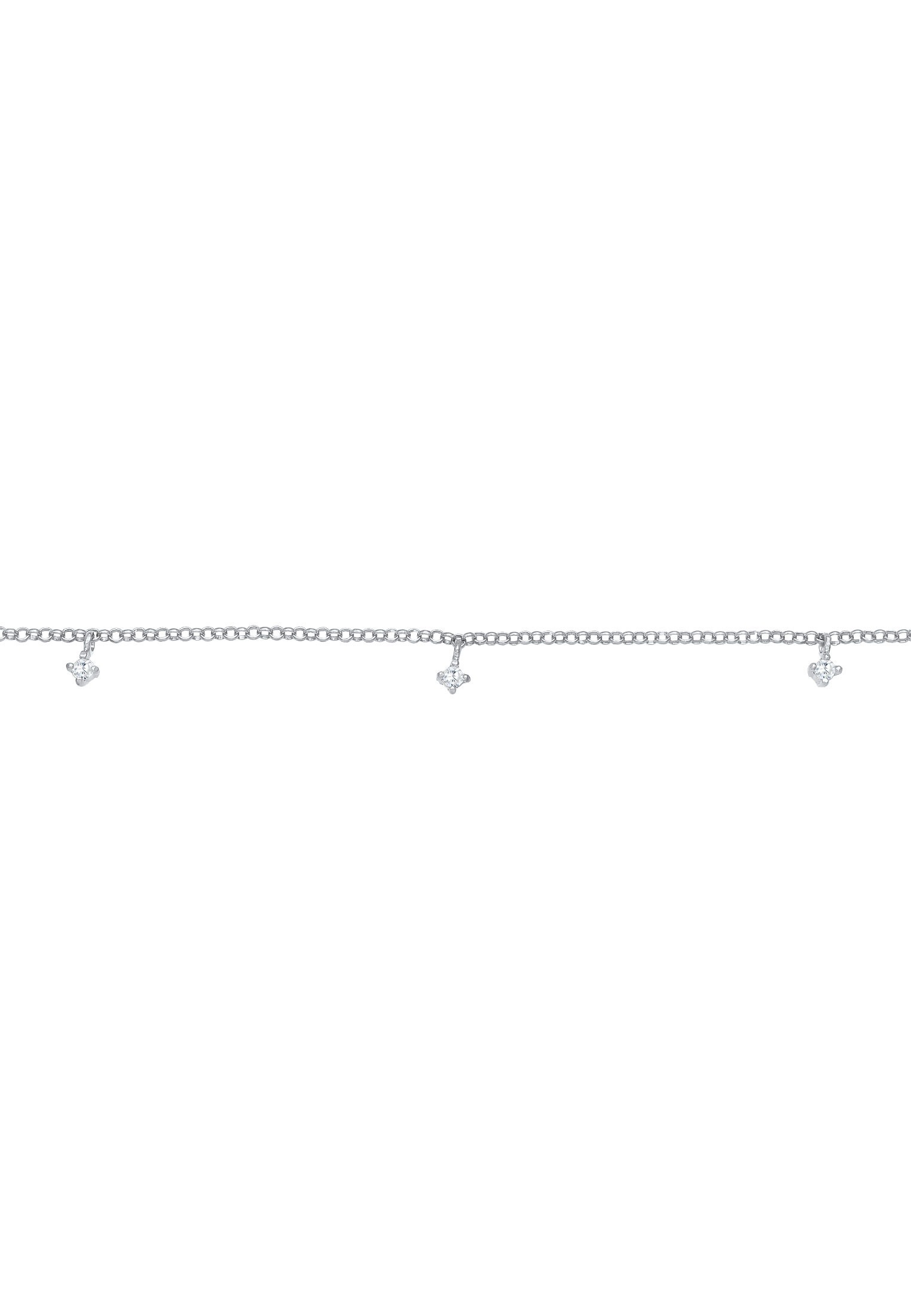 Elli Choker »Halskette Choker Solitär Zirkonia Elegant 925er Silber«