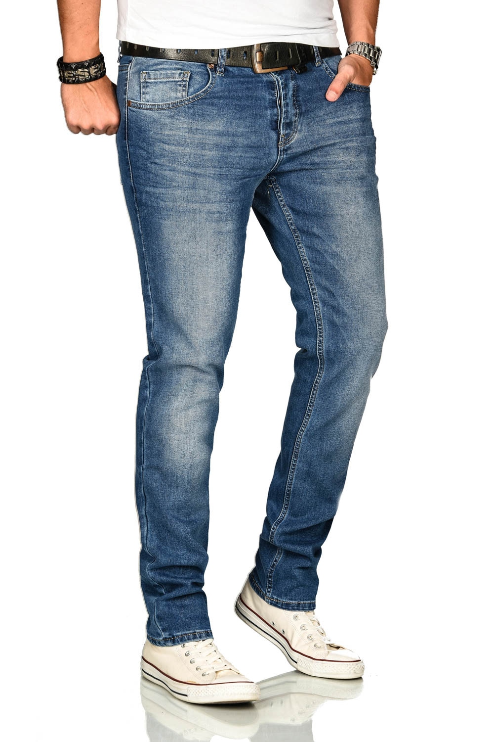 Alessandro Salvarini Stretch-Jeans »A. Salvarini Herren Jeans Blau Multi AS170-AS174«