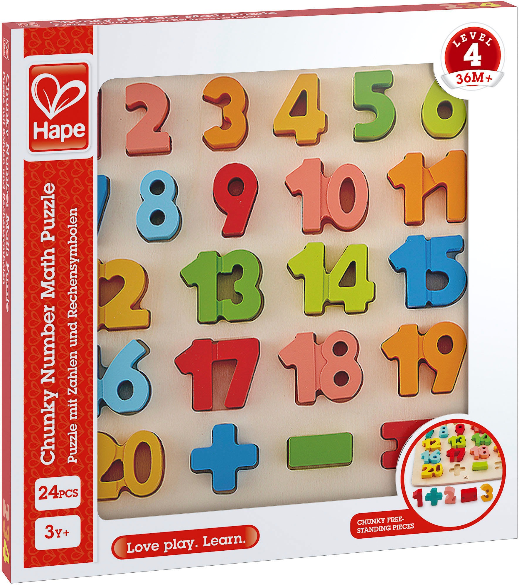 Hape Steckpuzzle »Puzzle mit Zahlen und Rechnensymbolen«