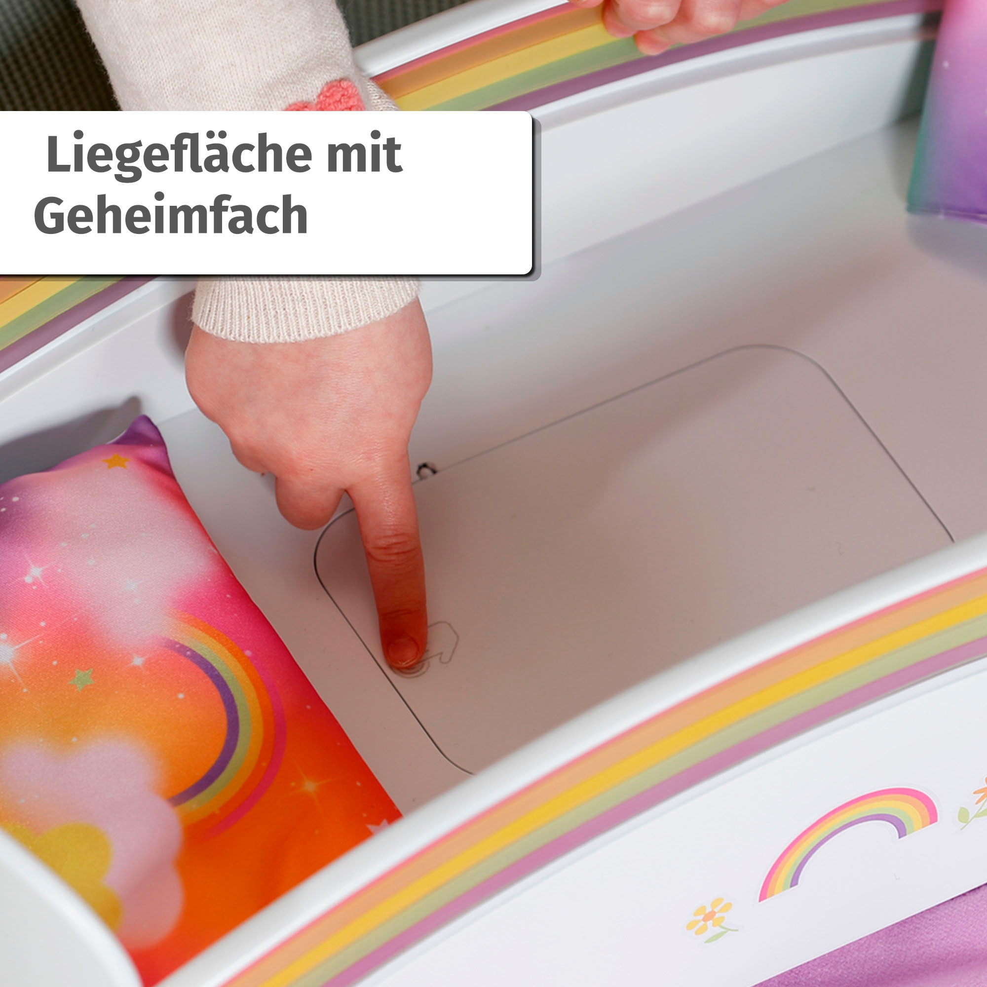 Baby Born Puppenbett »Regenbogen«, mit Licht- und Soundeffekt