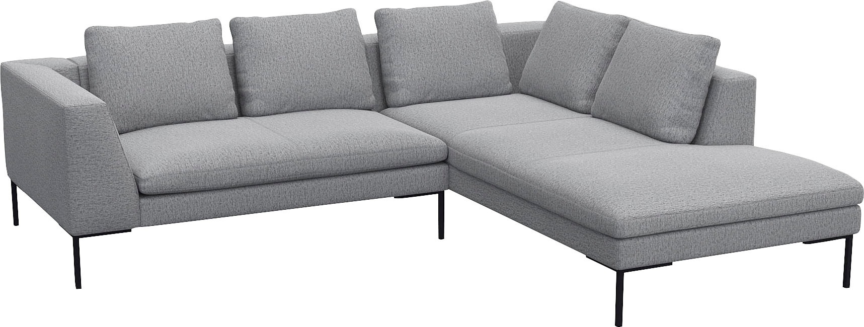 FLEXLUX Ecksofa »Loano, superbequemer Sitzkomfort durch Kaltschaum im Sitz, L-Form«, modernes Sofa, frei im Raum stellbar, lose Kissen, hoher Fuß