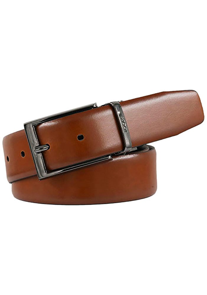 JOOP! Wendegürtel aus seidenglattem Rindsleder, zum wenden, zweifarbig, 3,5 cm breit