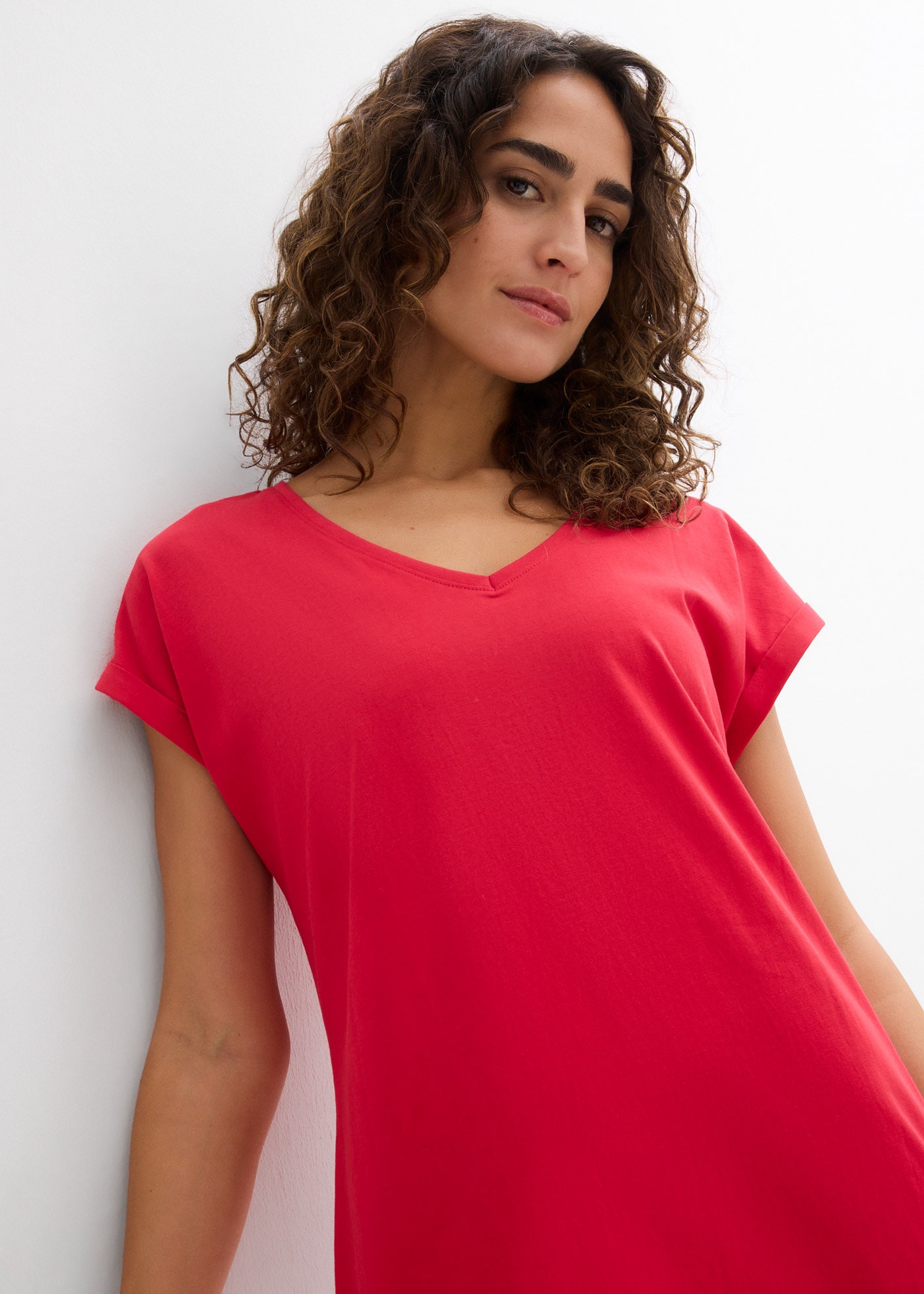 bonprix Shirtkleid Packung, 2 tlg. tlg. für Frühling und Sommer, aus reiner Baumwolle, lockerer Schnitt