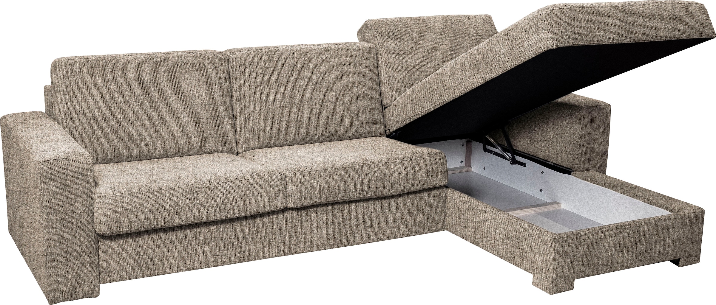 Home affaire Ecksofa »Roma "L" Dauerschlaffunktion, mit Unterfederung« Matratzenhöhe 14cm, , Liegemaße ca 163x198 cm, L-Form