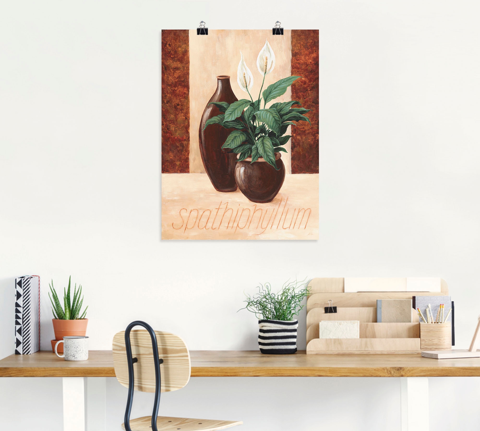 Artland Poster »Spathiphyllum - Einblatt«, Pflanzenbilder, (1 St.), als Alubild, Leinwandbild, Wandaufkleber oder Poster in versch. Größen