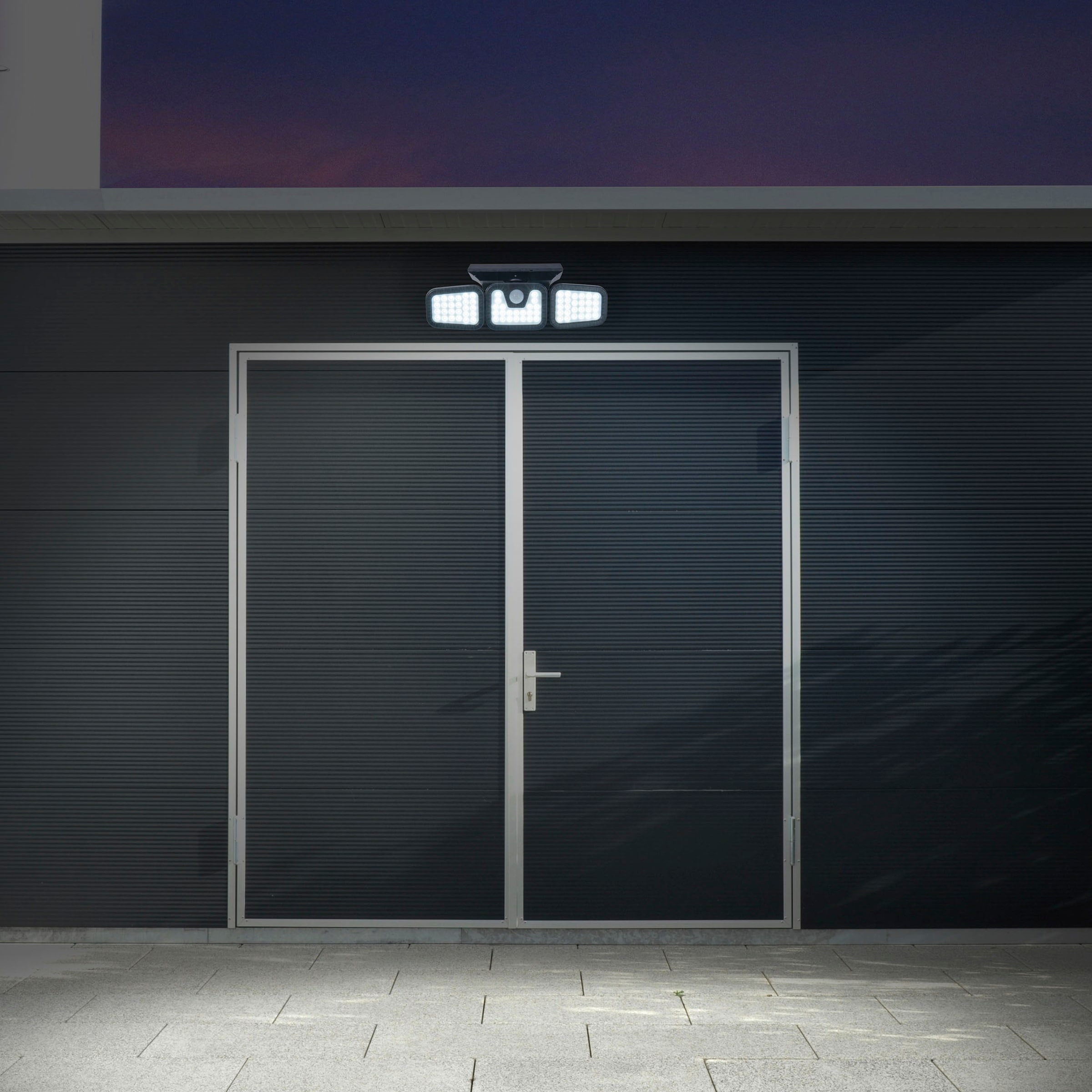 näve LED Solarleuchte »Pacita«, 1 flammig, Leuchtmittel LED-Modul | LED fest integriert, Wandleuchte, dimmbar in 3 Stufen, Sensor/Dämmerungsschalter
