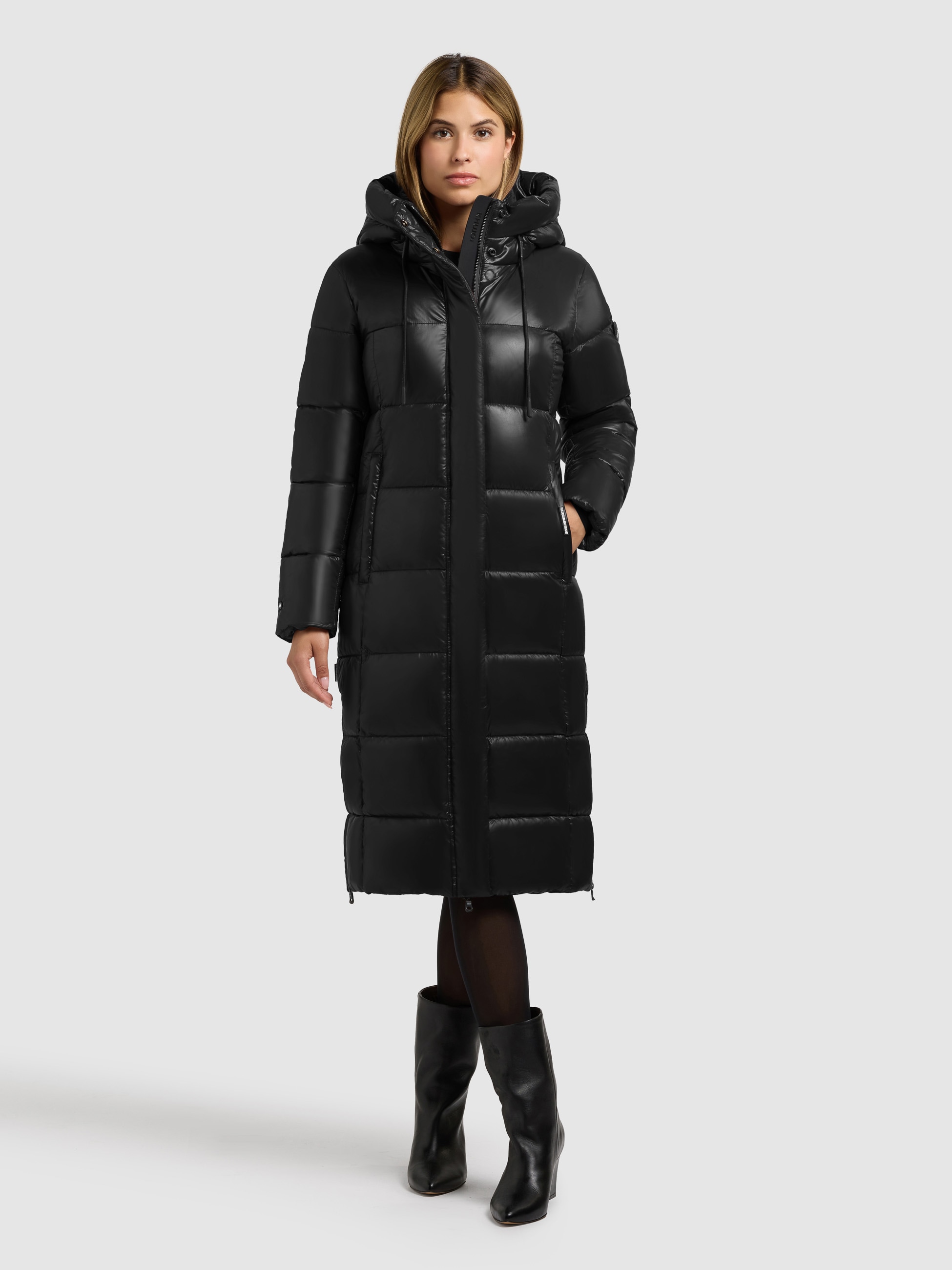 khujo Steppmantel »WILLA« praktische Seitenschlitze mit Reißverschluss