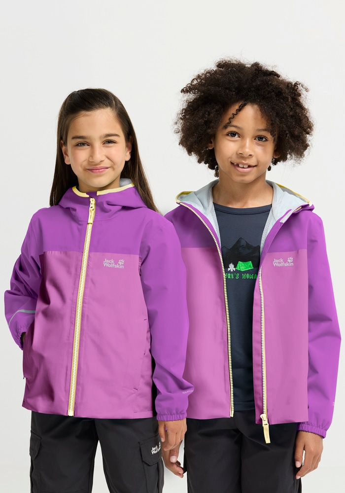 Jack Wolfskin Regenjacke »ADVENTURETRIBE 2L JKT K« Wasserdicht, atmungsaktiv, Übergangsjacke