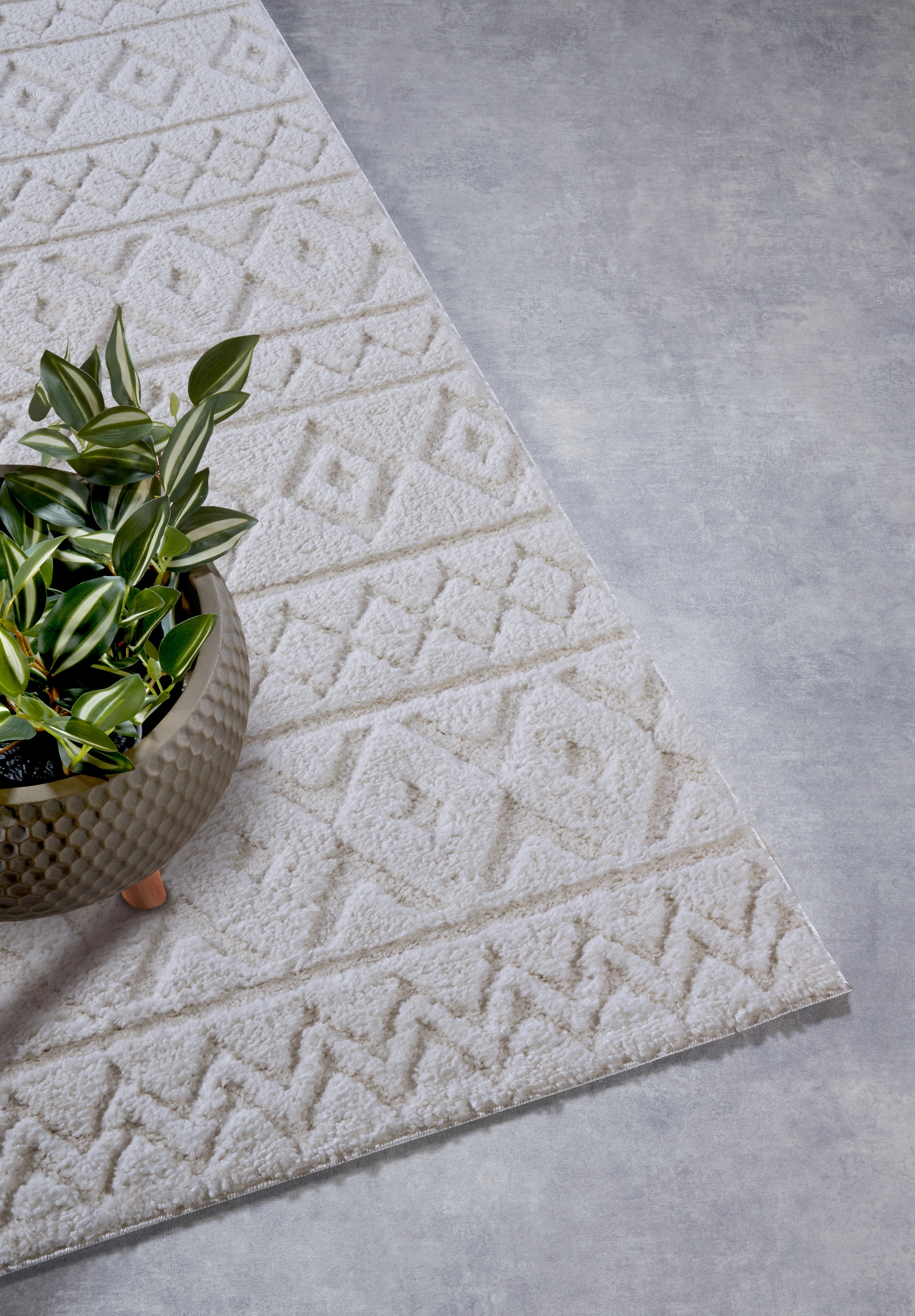 ELLE DECORATION Designteppich »Itinerance«, rechteckig, 18 mm Höhe, Hochflor, Shaggy, Läufer, weich, Langflor, modern, Hoch Tief Effekt
