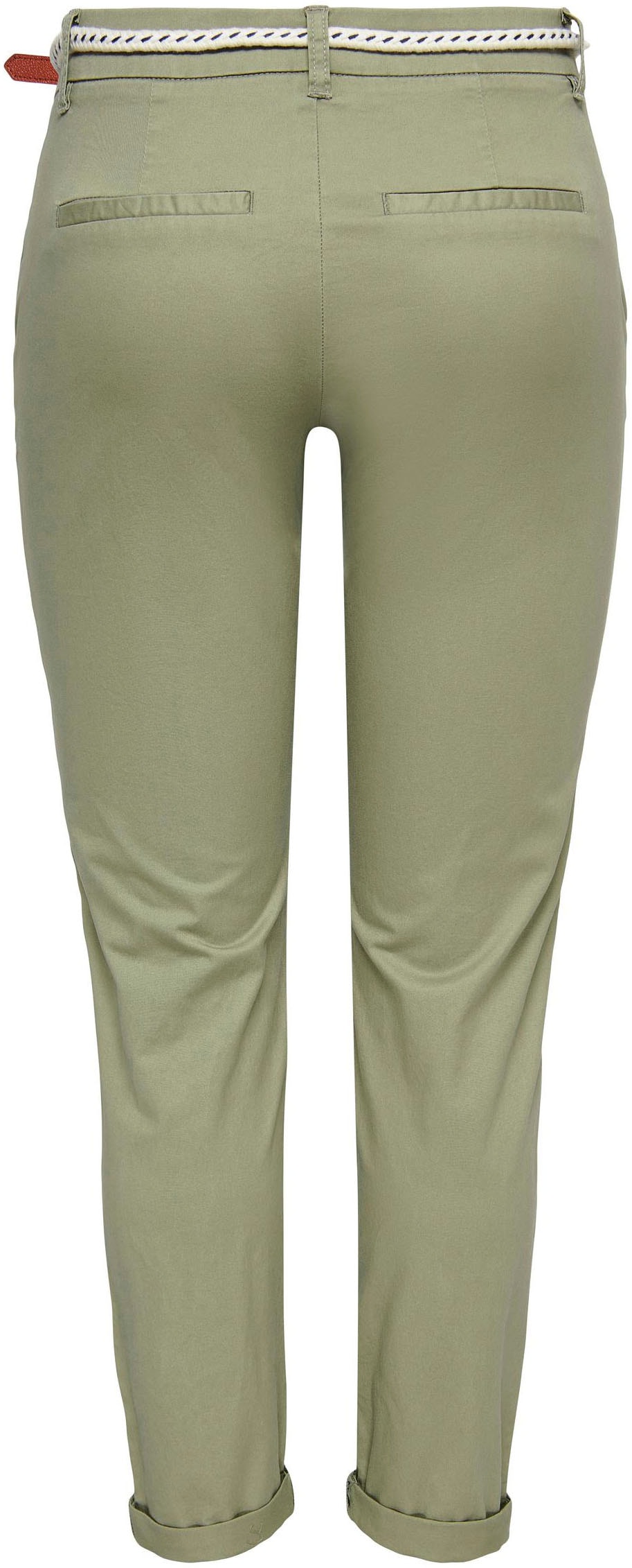 ONLY Chinohose »ONLBIANA COTTON BELT CHINO CC PNT«, knöchellange Form mit Umschlagsaum