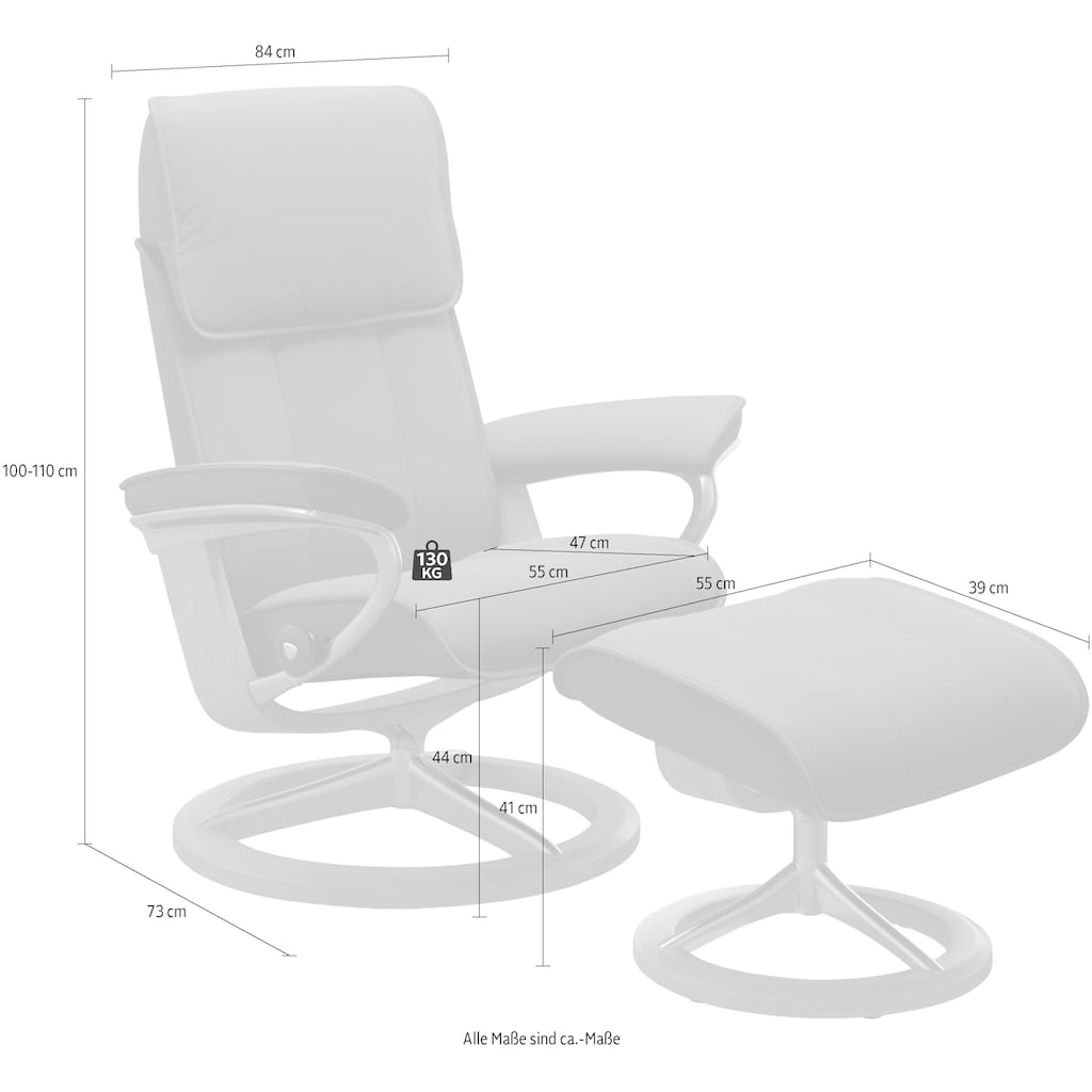 Stressless® Relaxsessel »Admiral«, (Set, Relaxsessel inkl. Hocker)