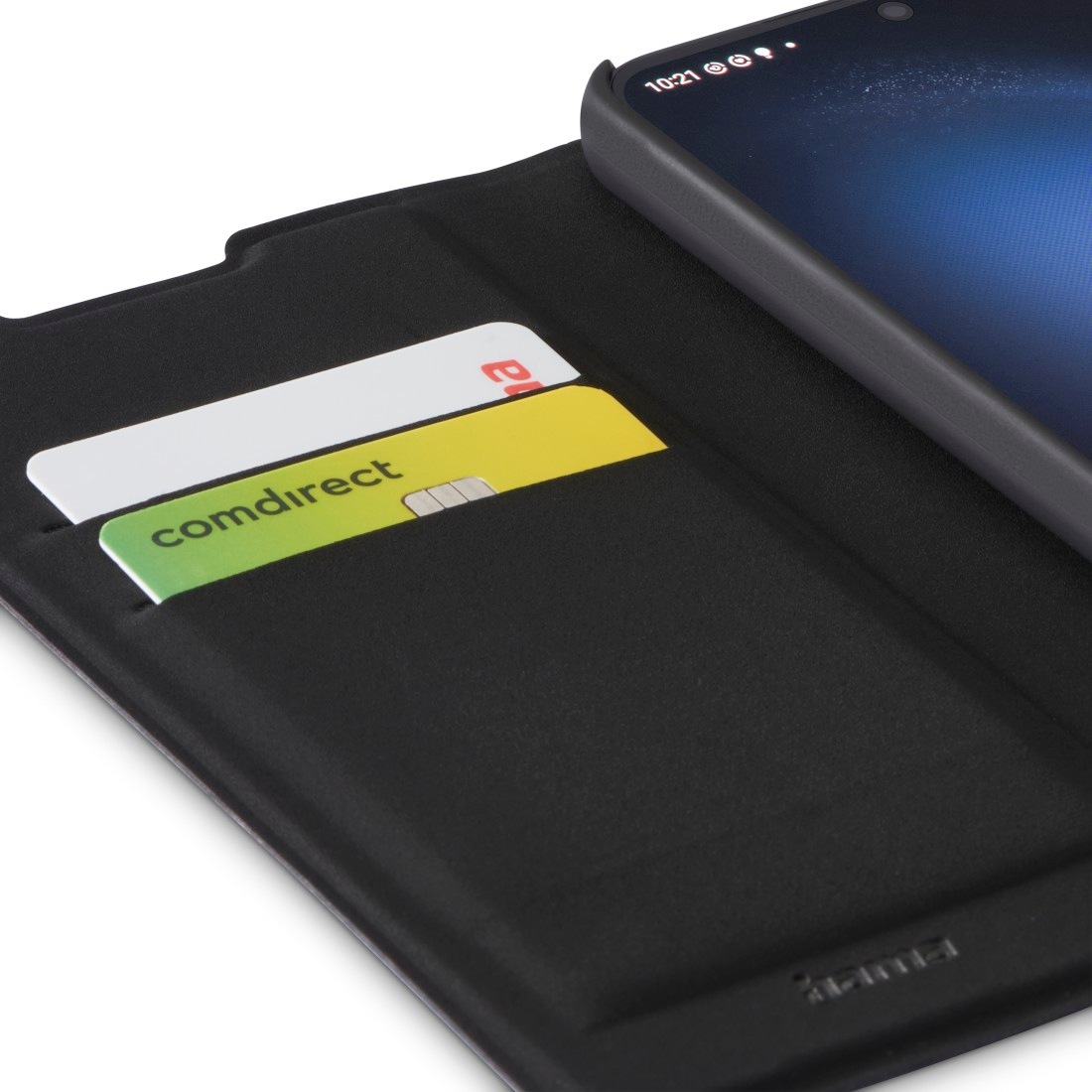 Hama Smartphone-Hülle »Booklet für Samsung Galaxy S23, Schwarz, schlankes Design«, Mit Standfunktion und Einsteckfächer